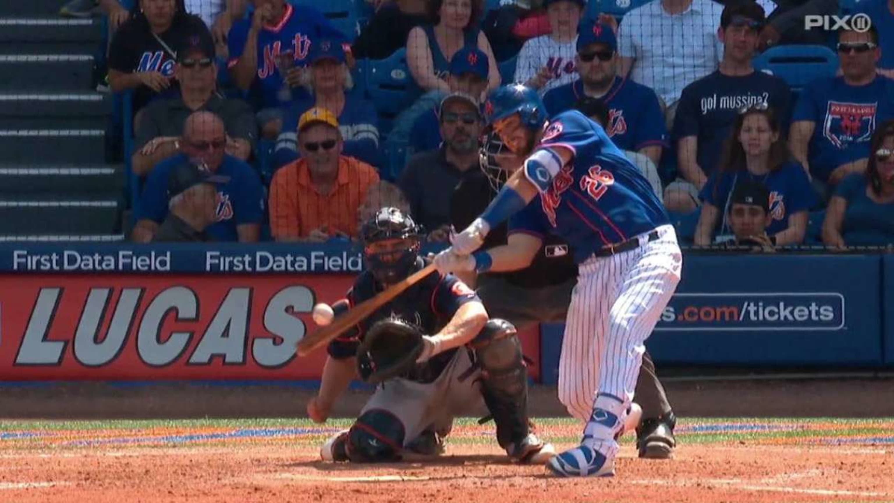 Cespedes gets first hit of spring