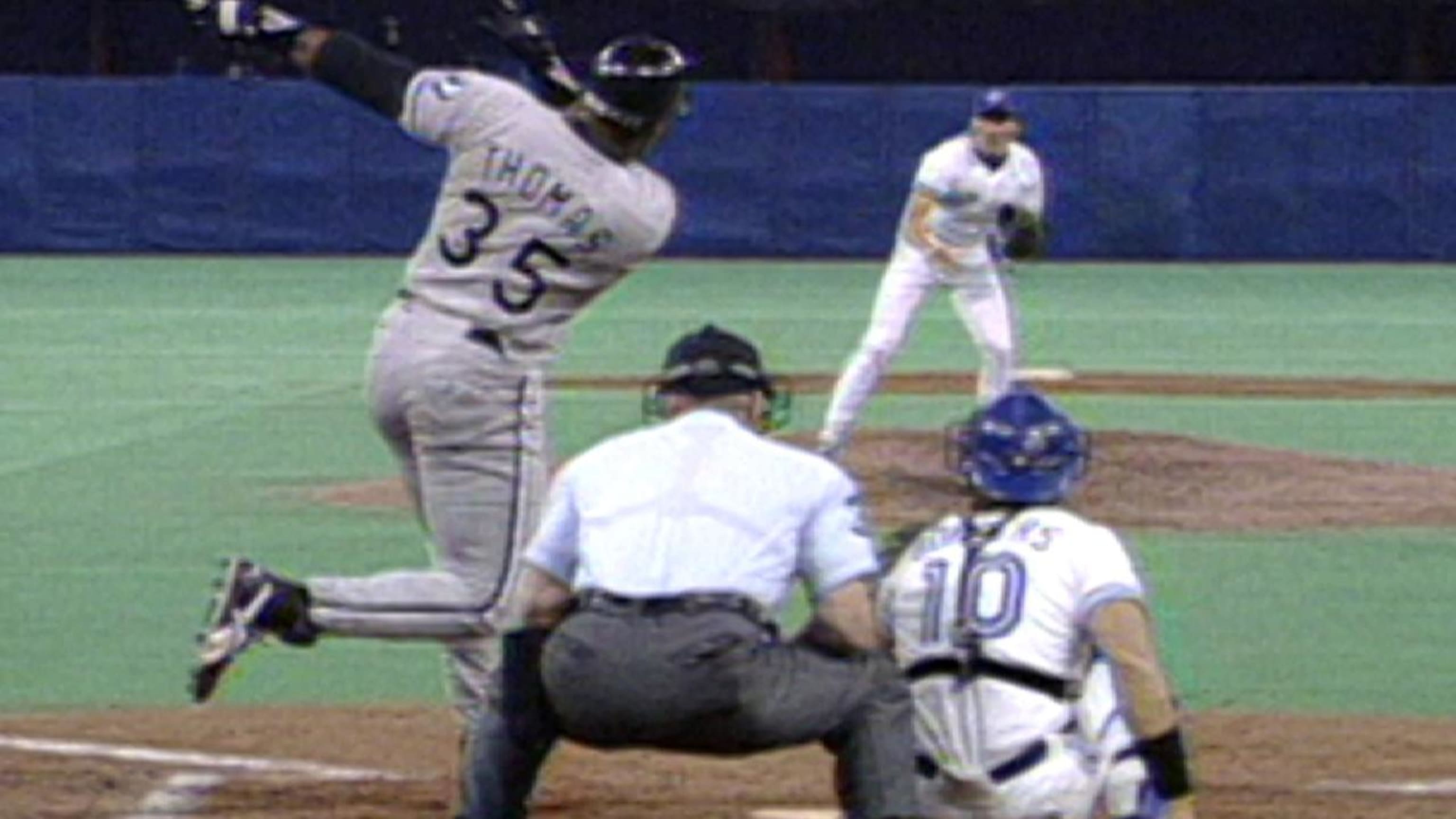 Frank Thomas hits three homers for the White Sox, becoming the Sox