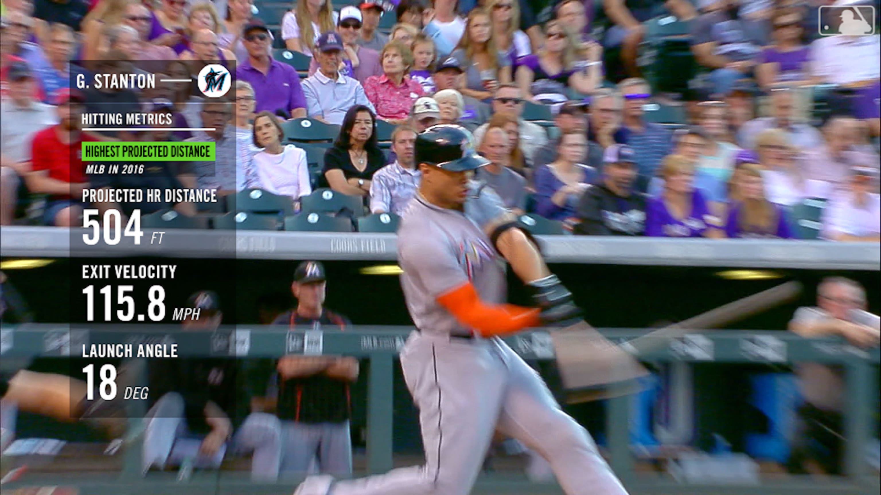 Statcast: Monstruoso bombazo de Stanton