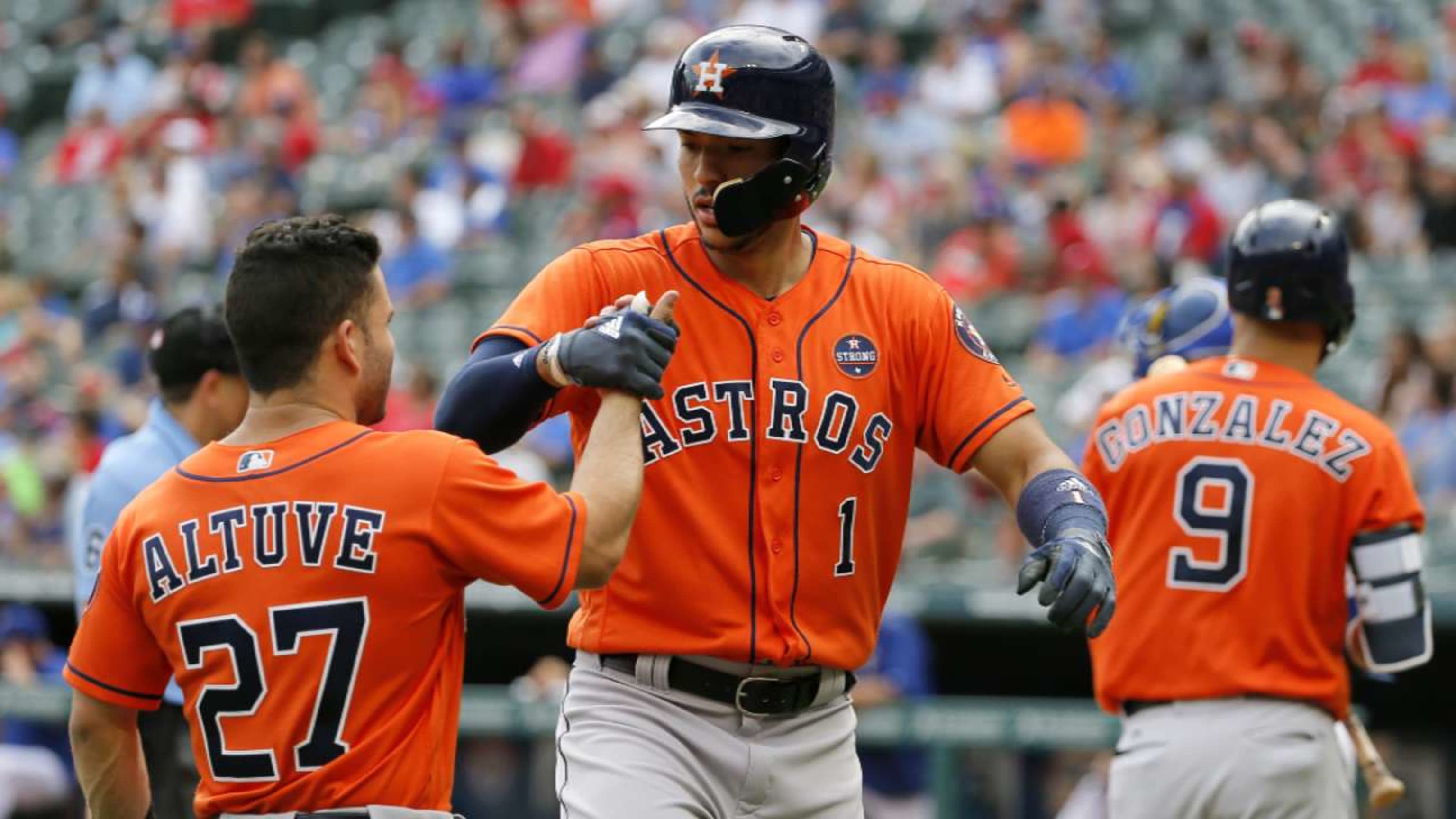 Hank Aaron Award: Jose Altuve, Giancarlo Stanton named winners