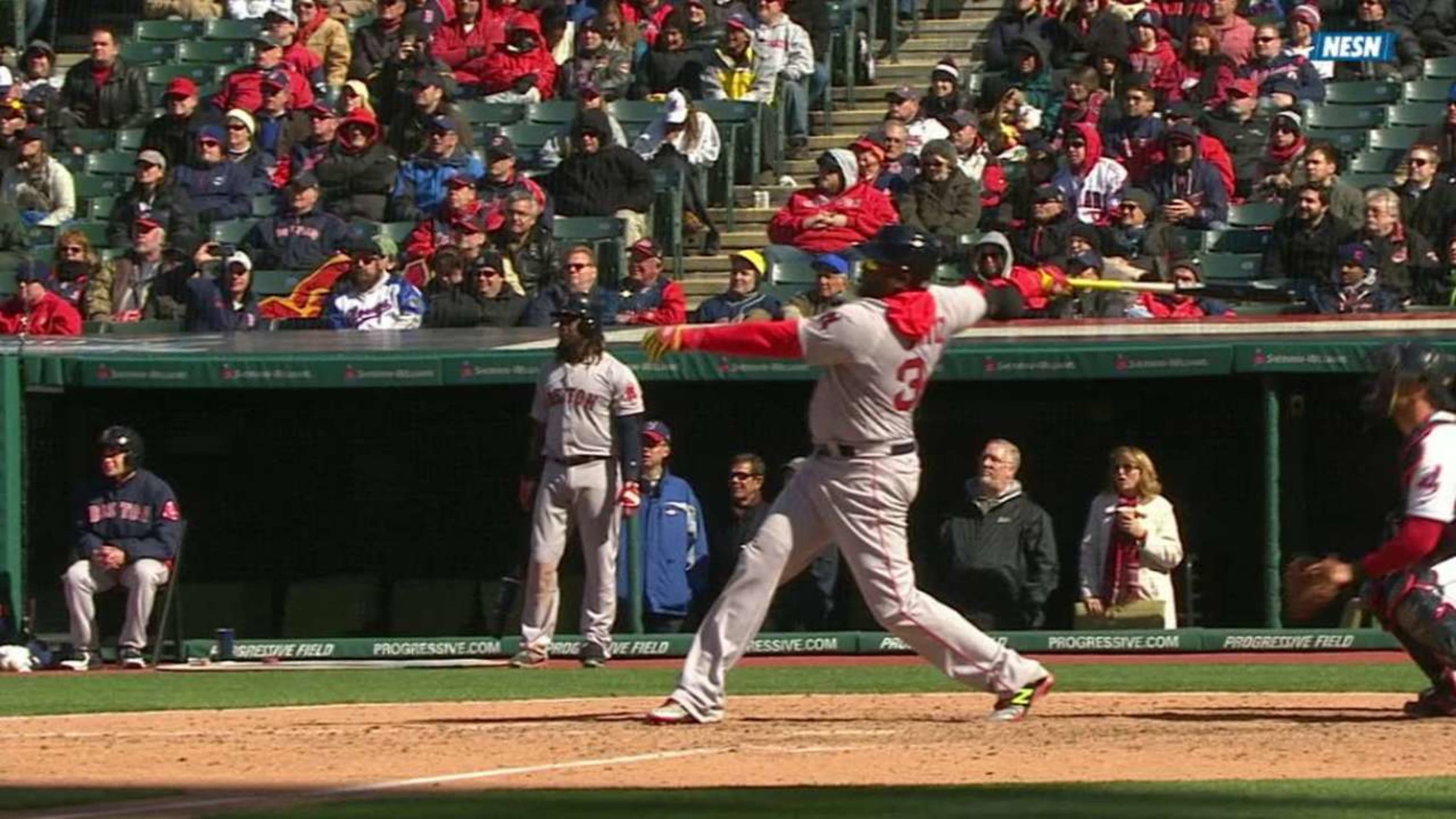 Ortiz hits his first career home run 