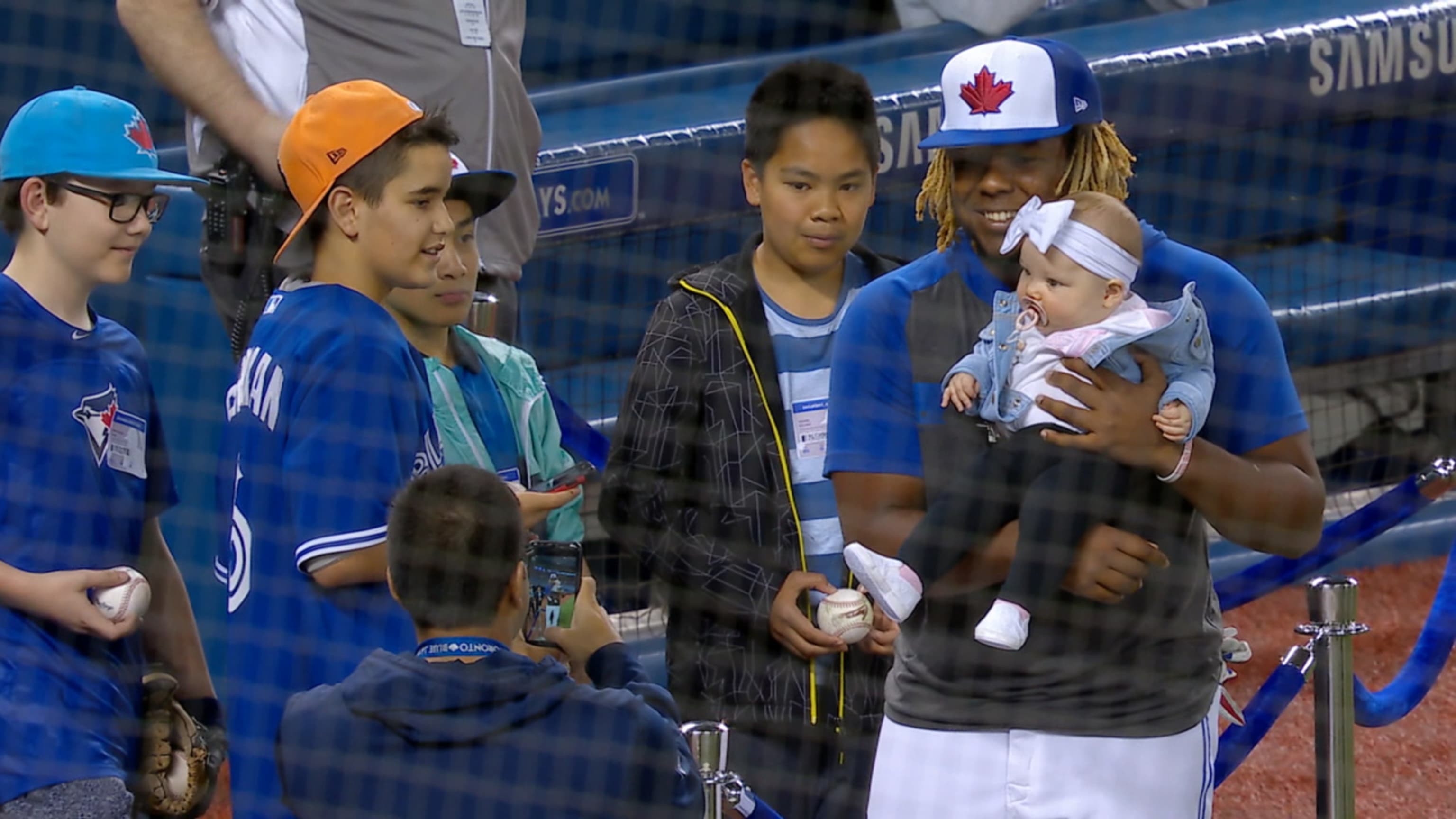 Vladimir Guerrero Jr. attends Raptors game