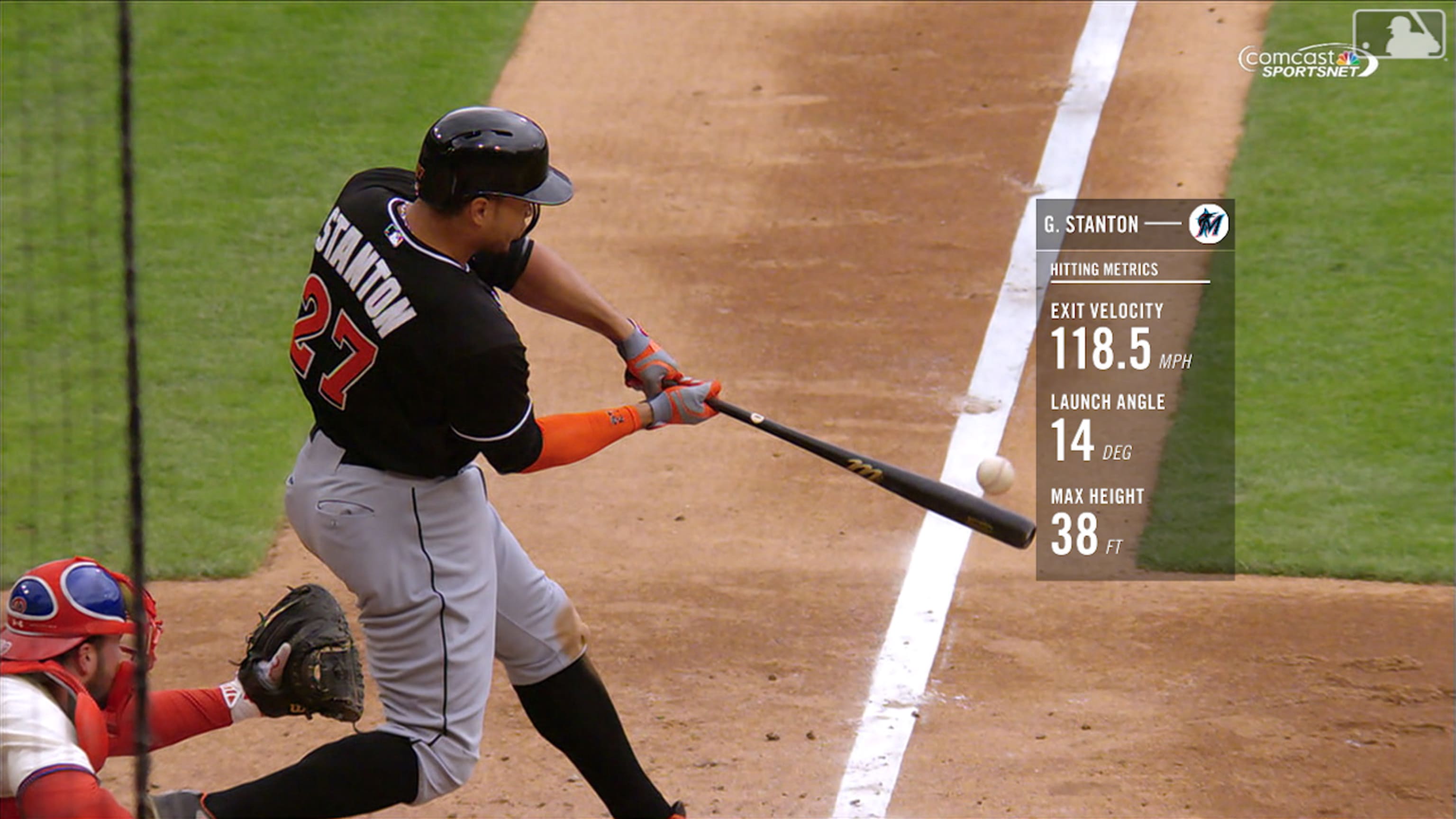 Giancarlo Stanton HR was hardest-hit ball in MLB this season