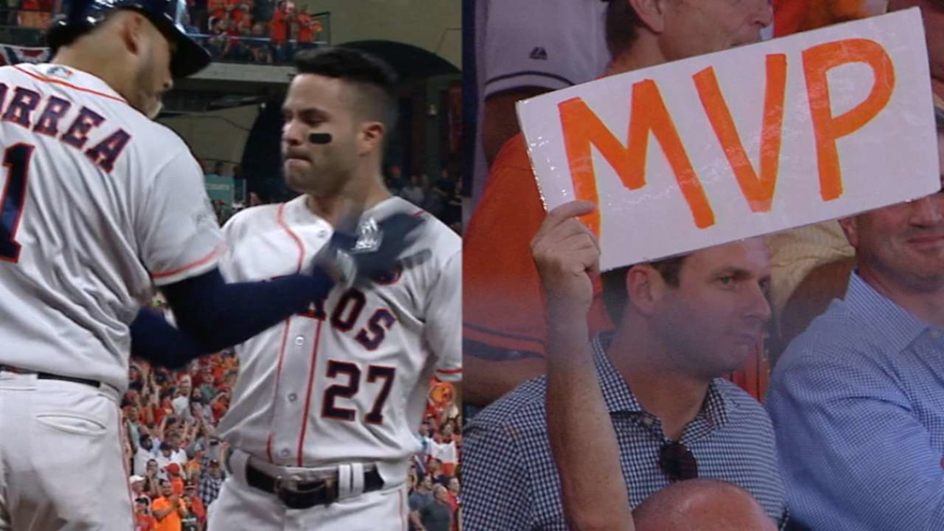 Jose Altuve Shows Off Jump Swing, Makes Contact On Pitch Over His