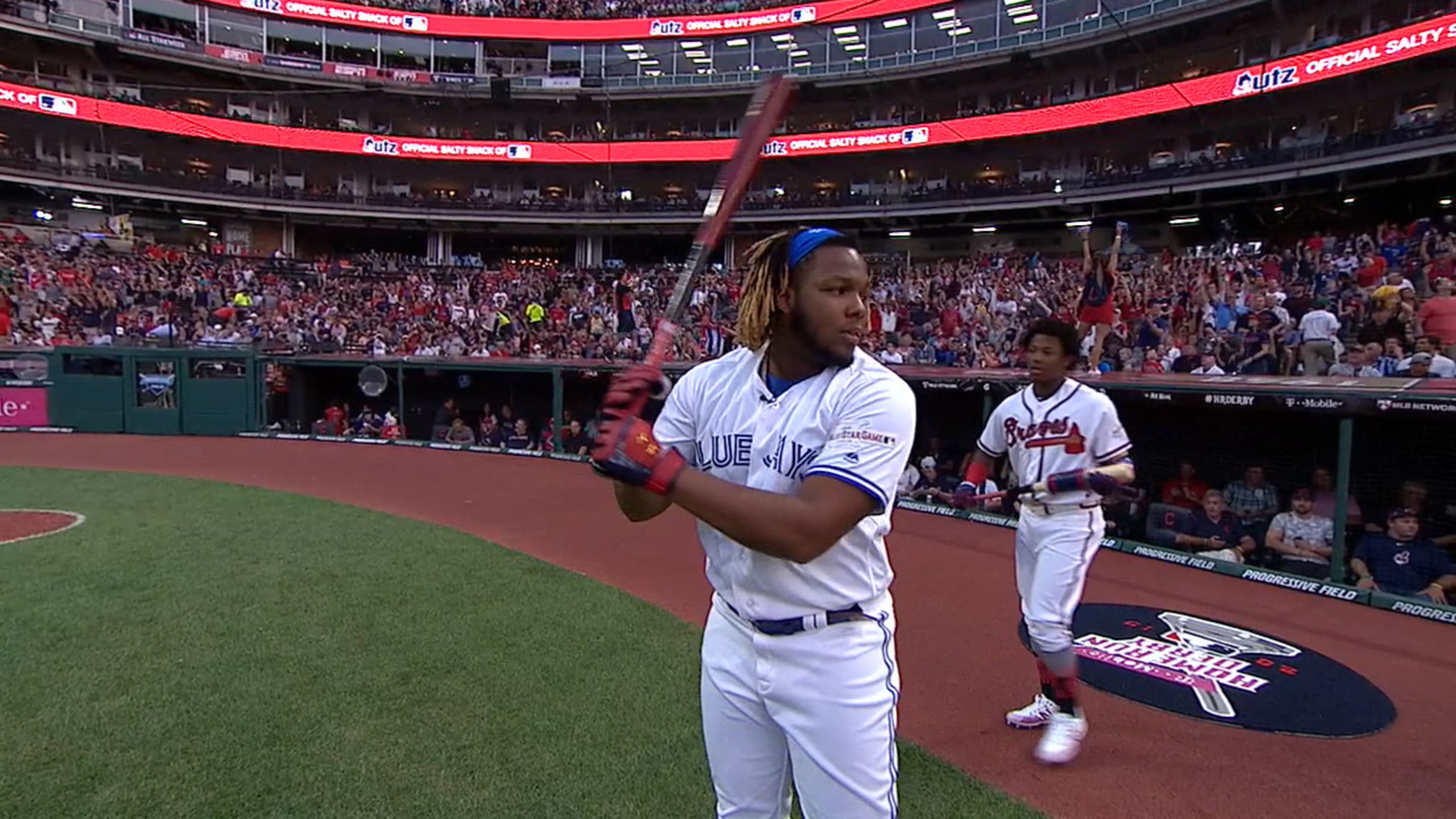 MLB Stats on X: A year ago today, the world was introduced to Vlad  Guerrero Jr. Through 100 games, he and his dad are on a similar track.   / X