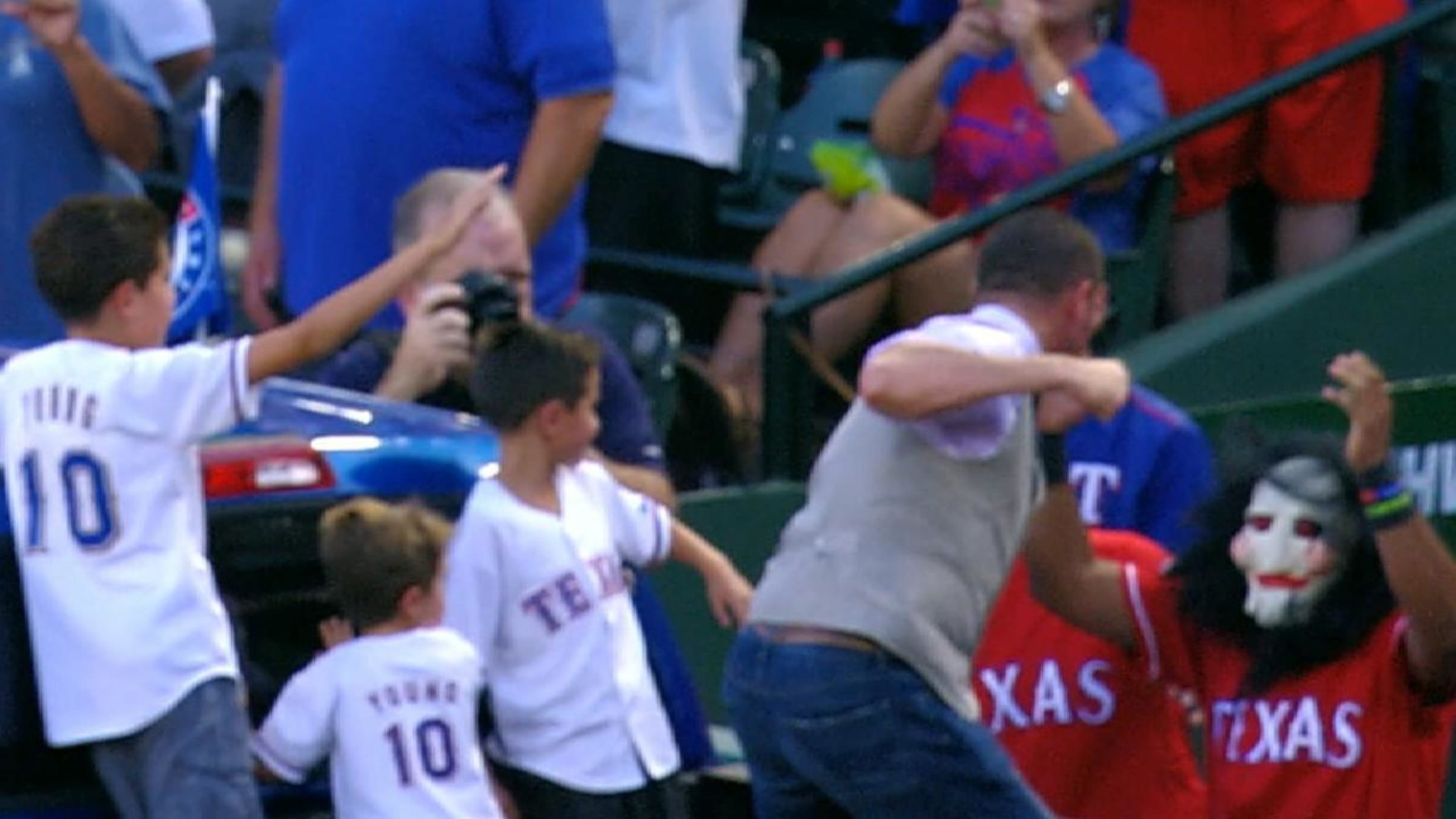 Michael Young was inducted into the Rangers Hall of Fame and defeated a  monster on the same day