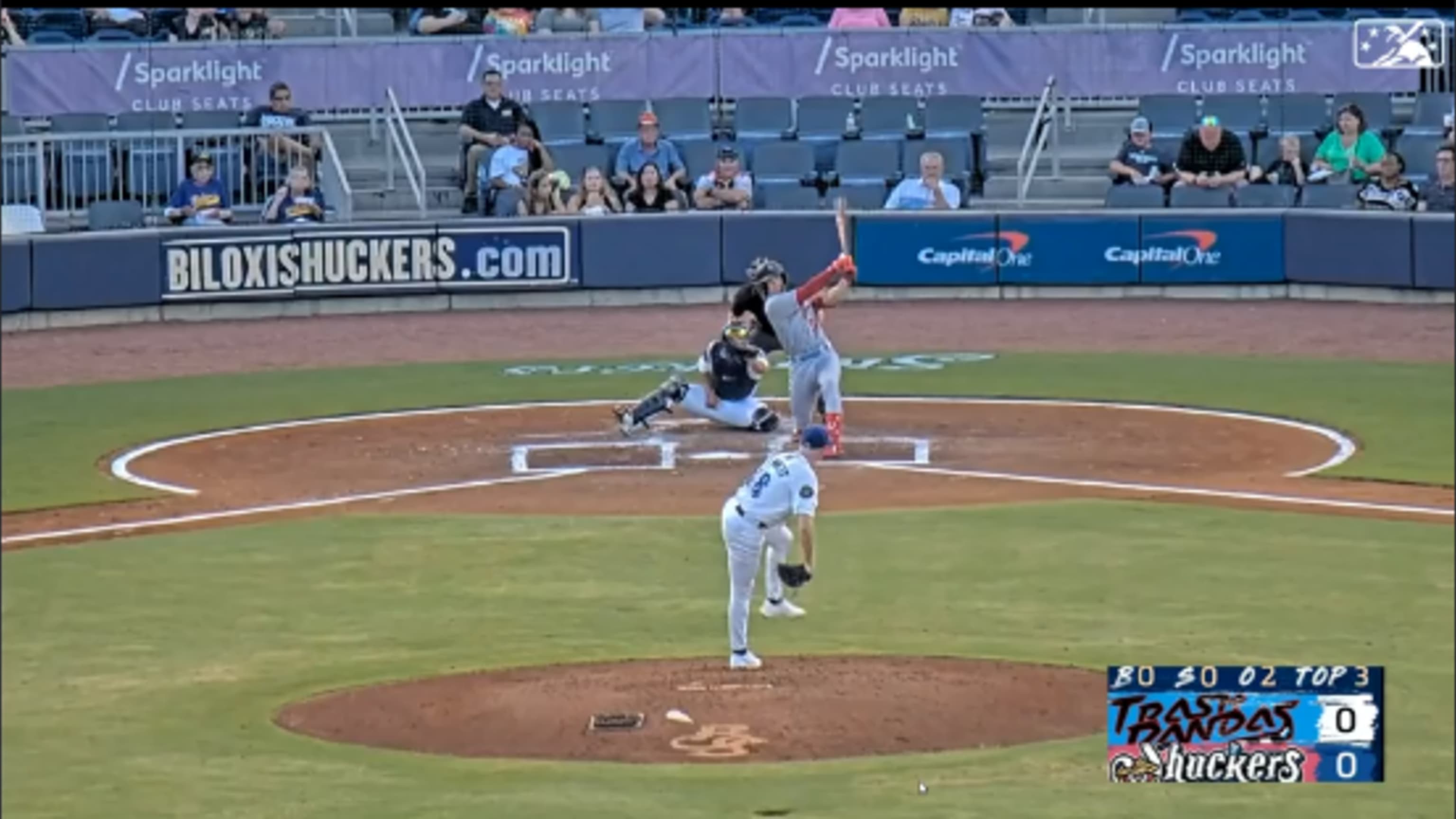 Logan O'Hoppe crushes pair of homers for Trash Pandas