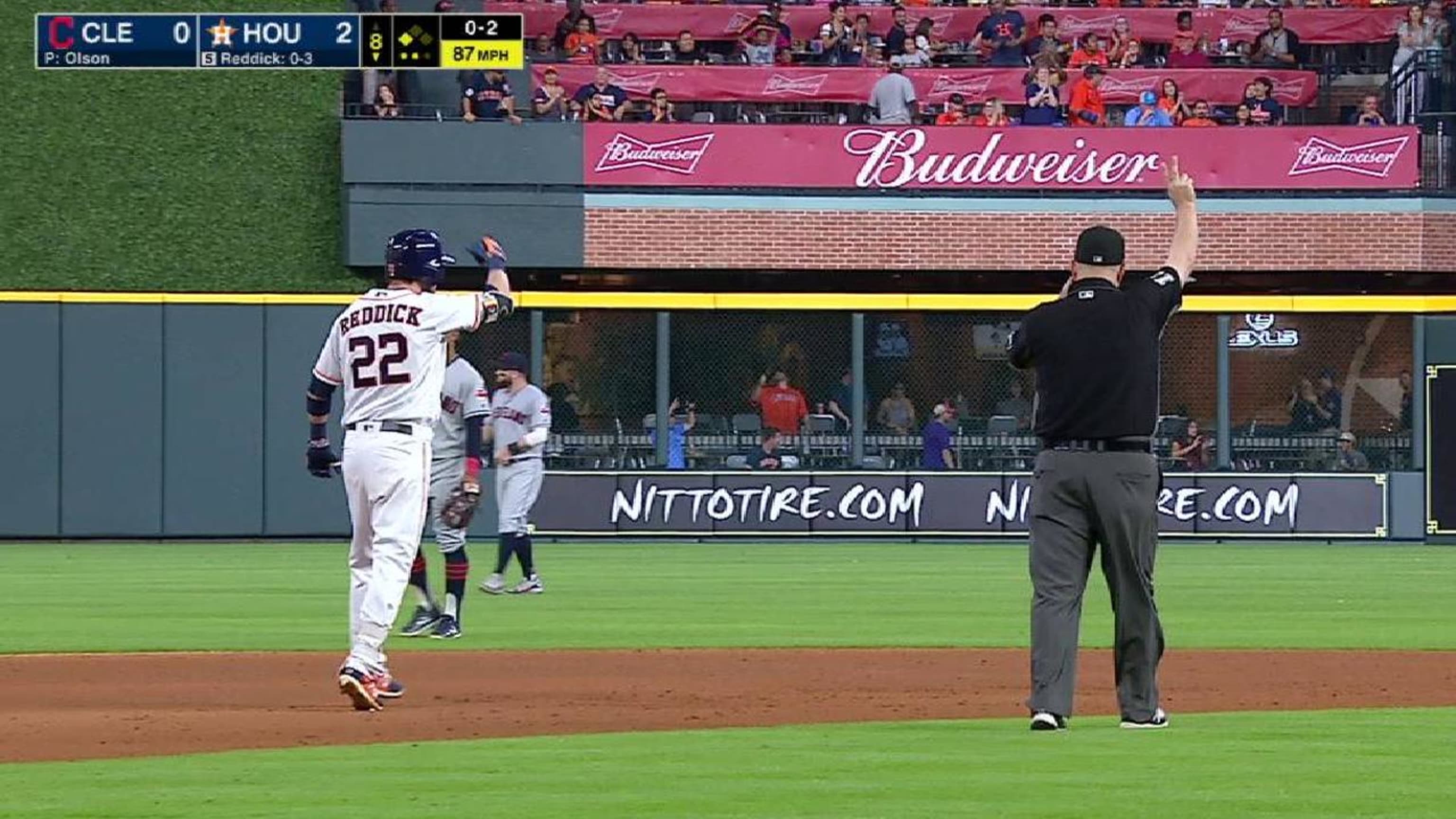 Reddick's RBI ground-rule double