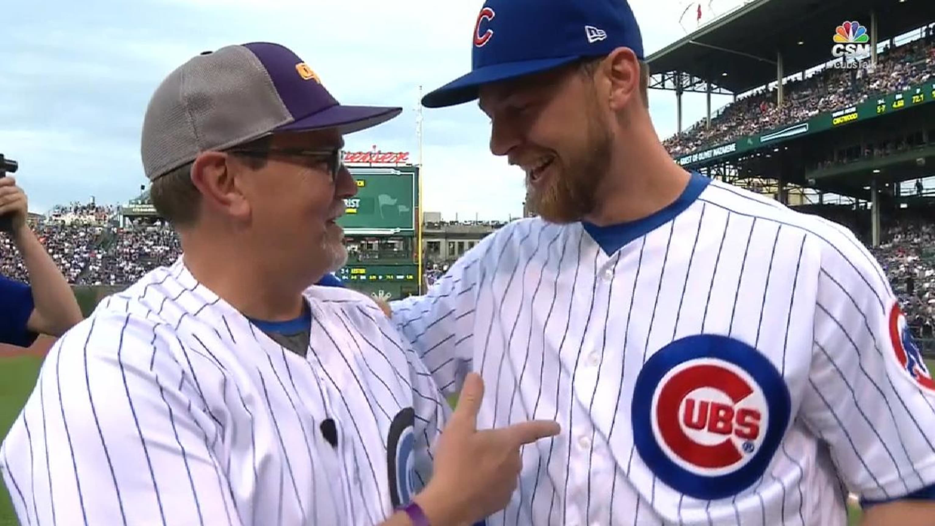 Ben Zobrist was surprised on his own bobblehead night by his