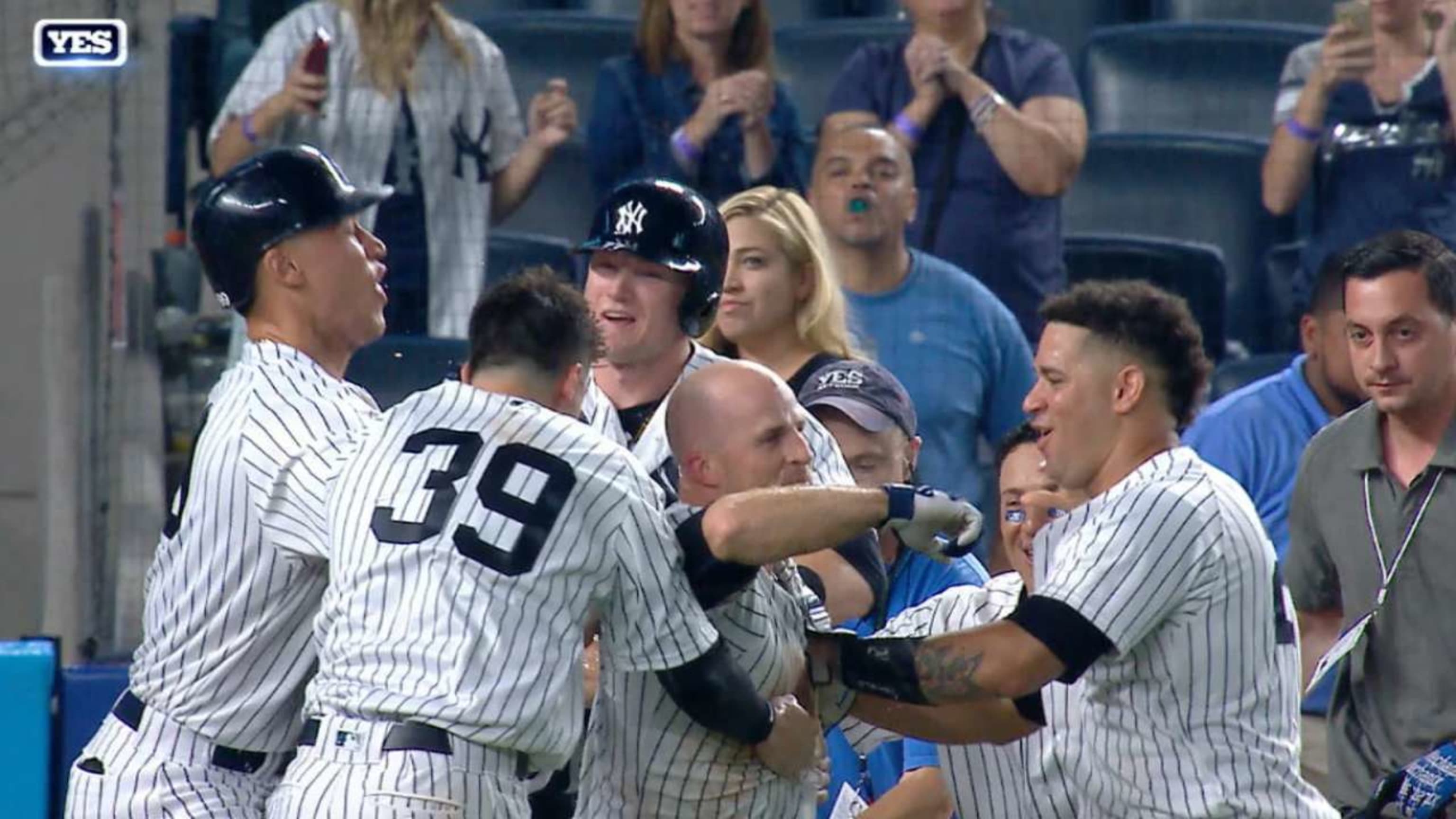 The Yankees' walk-off celebration claimed a victim: Aaron Judge's