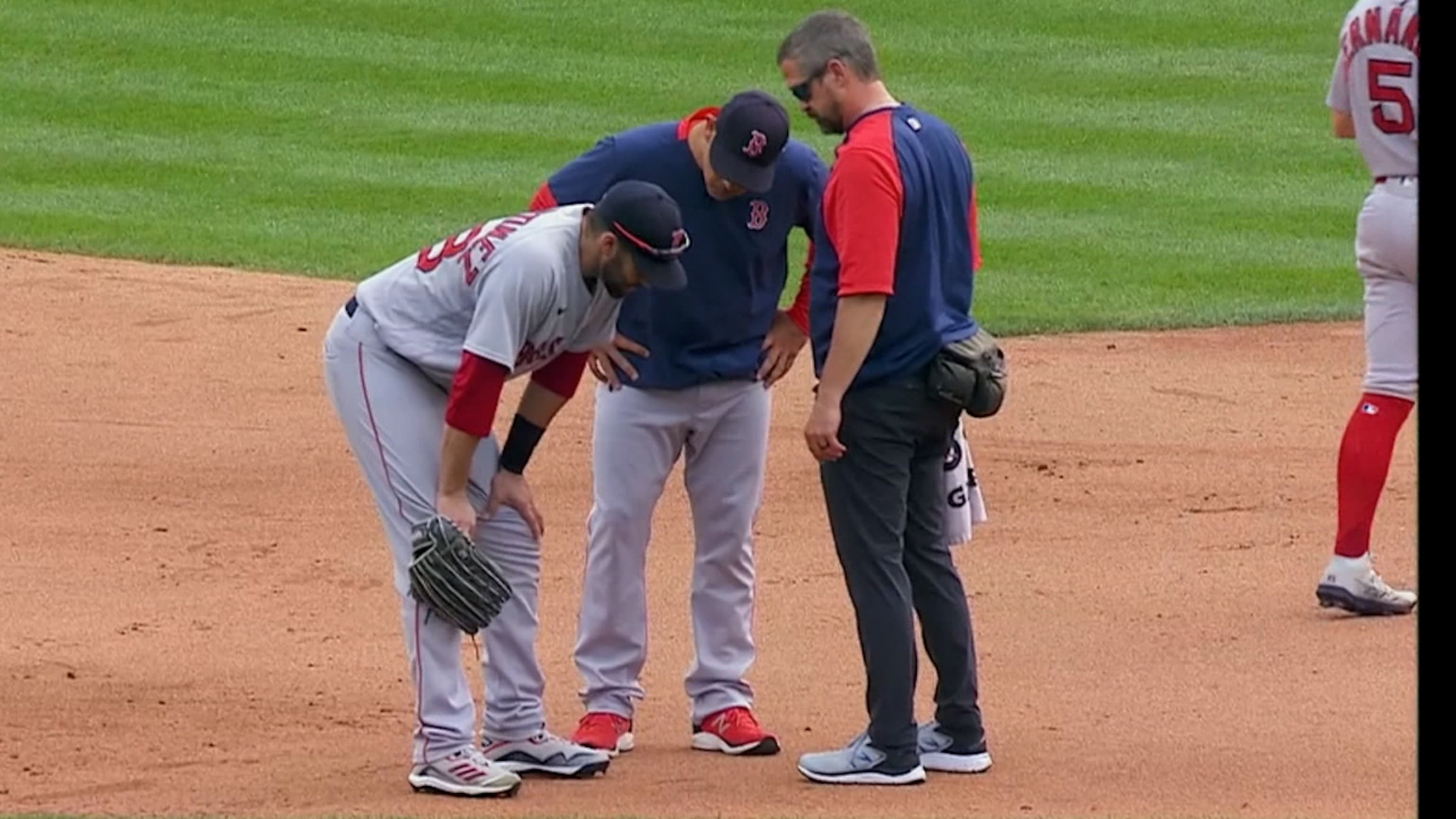 Bobby Dalbec getting hitting advice from J.D. Martinez