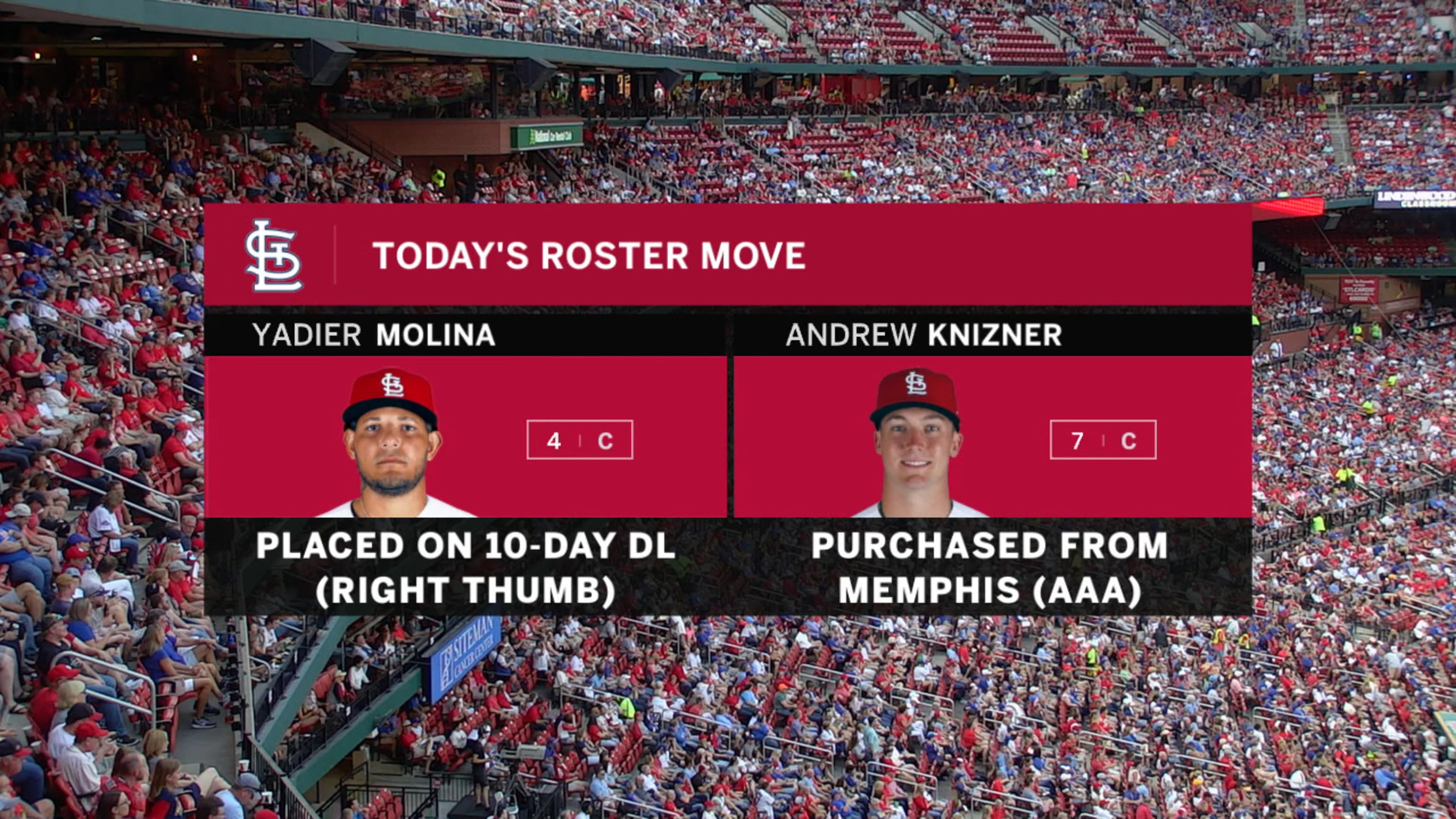 Yadier Molina Placed On Injured List