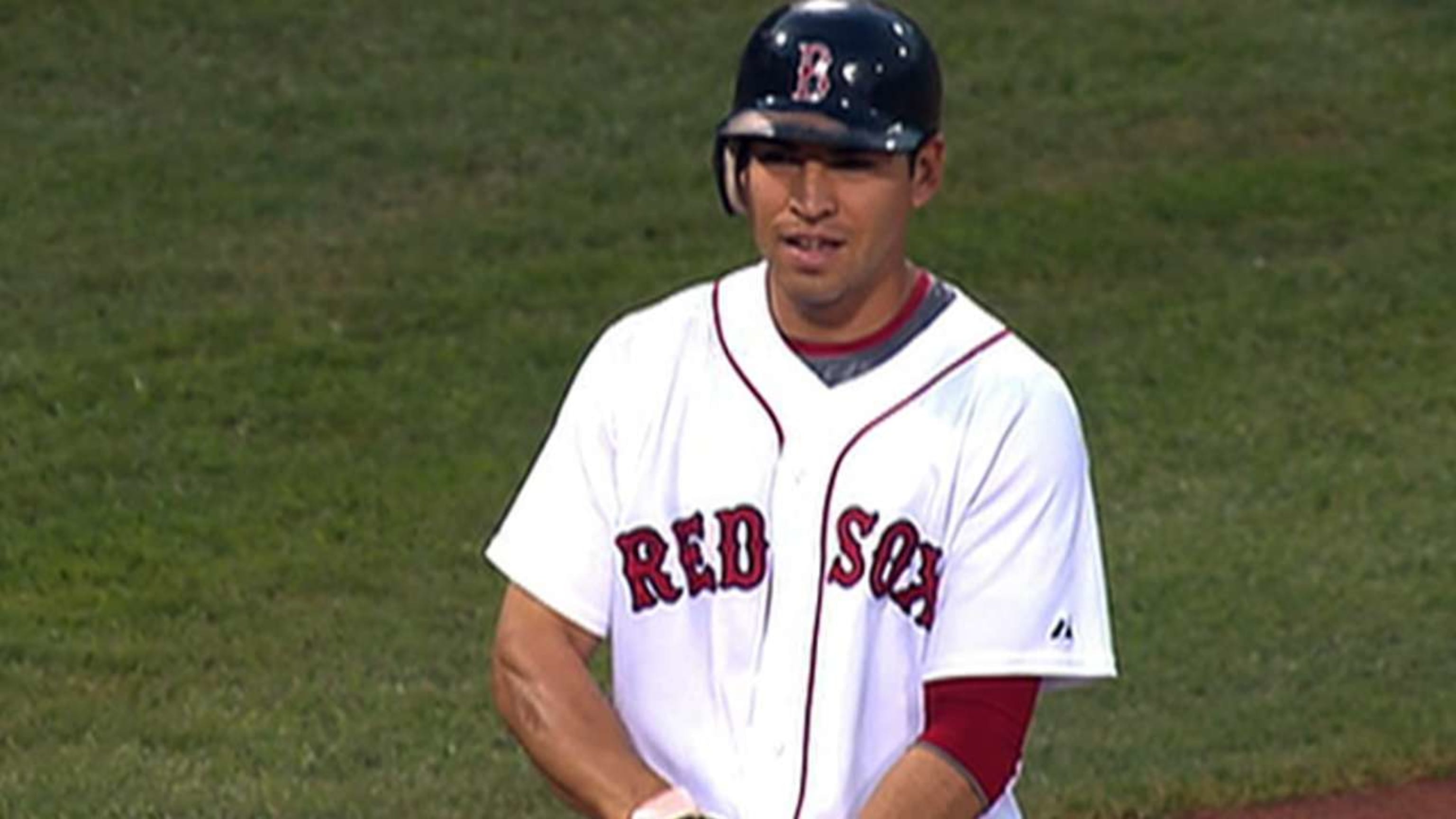 Boston Red Sox center fielder Jacoby Ellsbury (46) signs an autograph for a  young fan before the game against the Chicago White Sox at Fenway Park in  Boston, Massachusetts on August 29