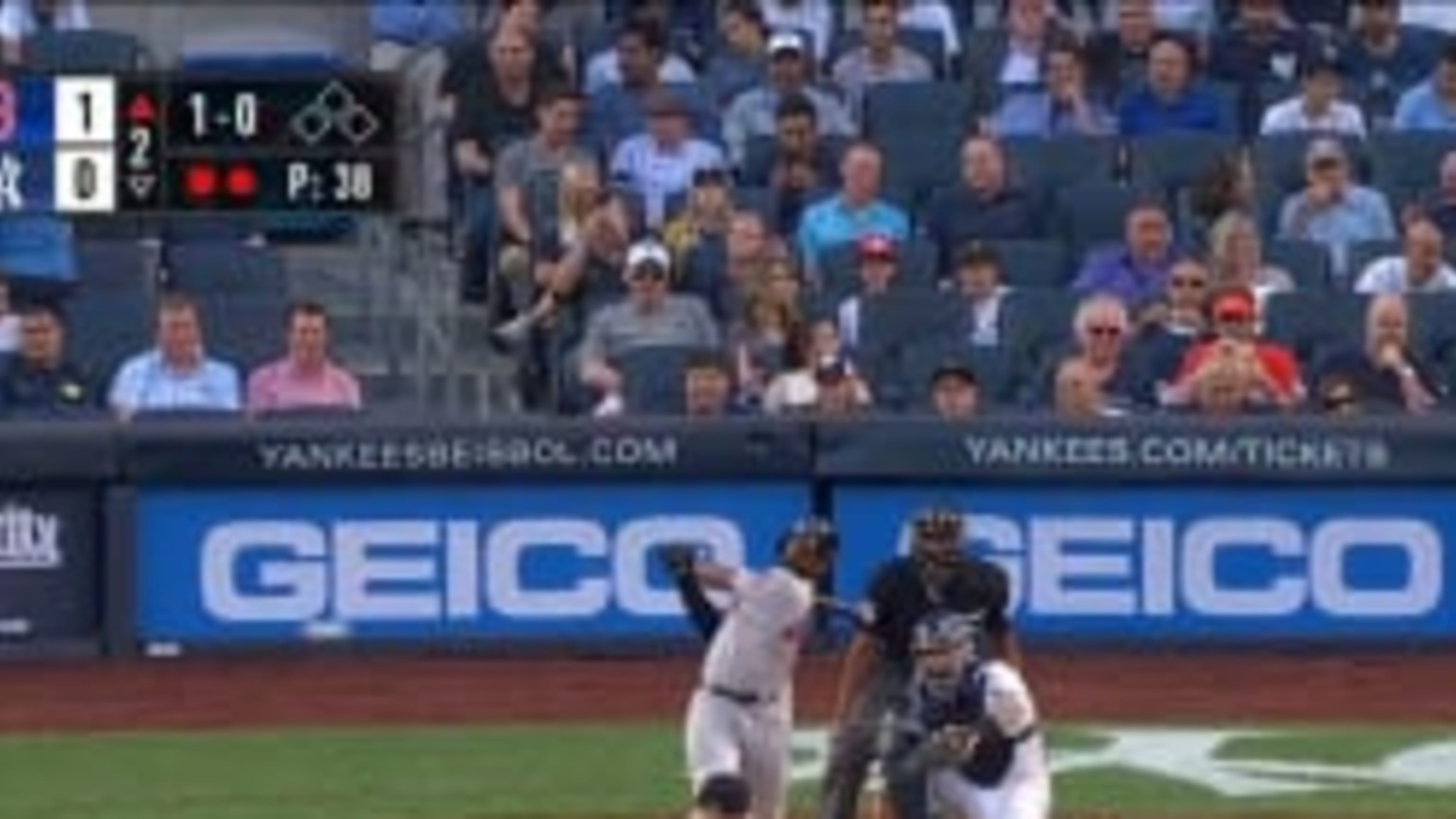 Bradley singles in the 2nd