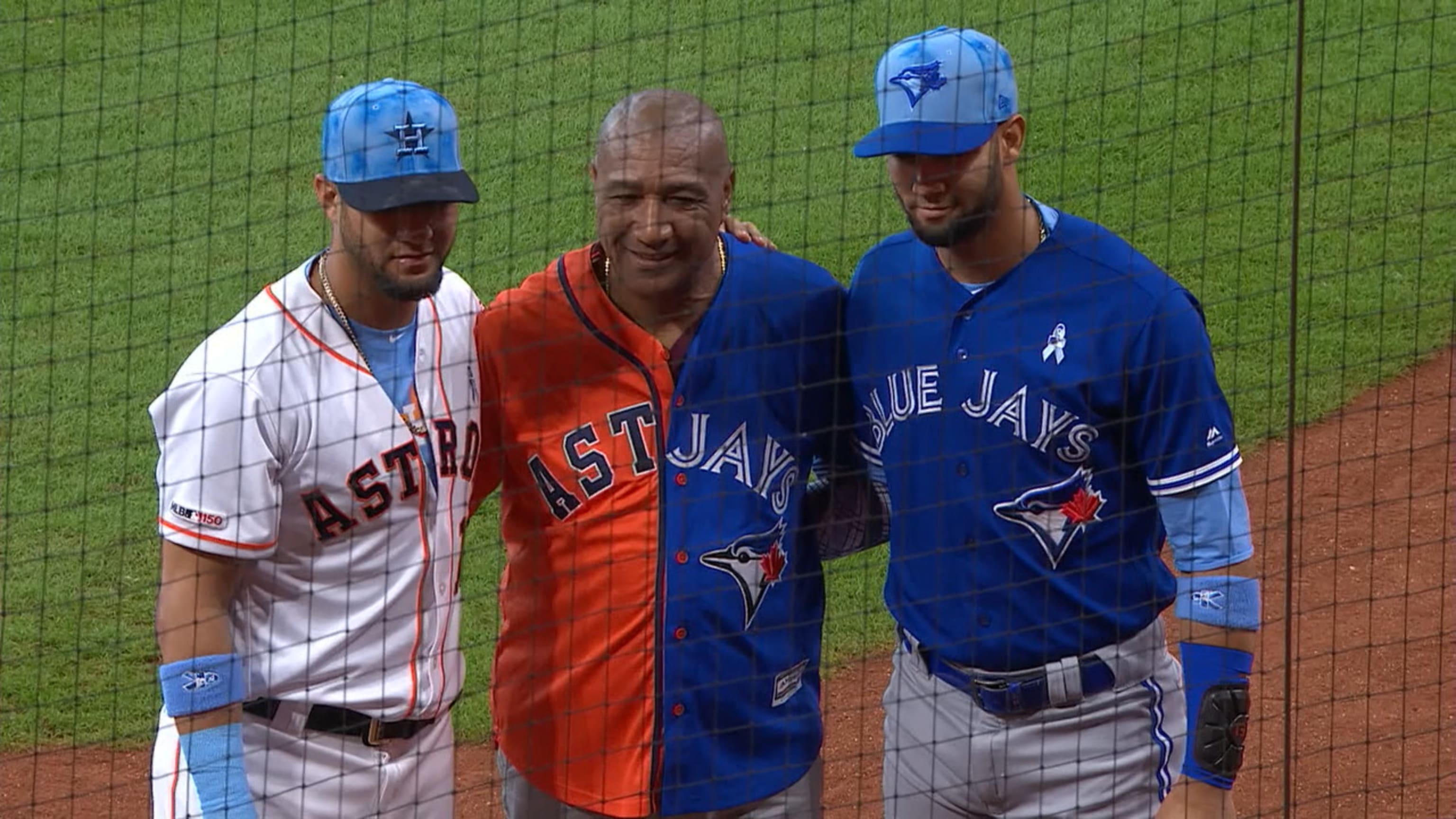 Gurriel family celebrates Father's Day at Minute Maid Park