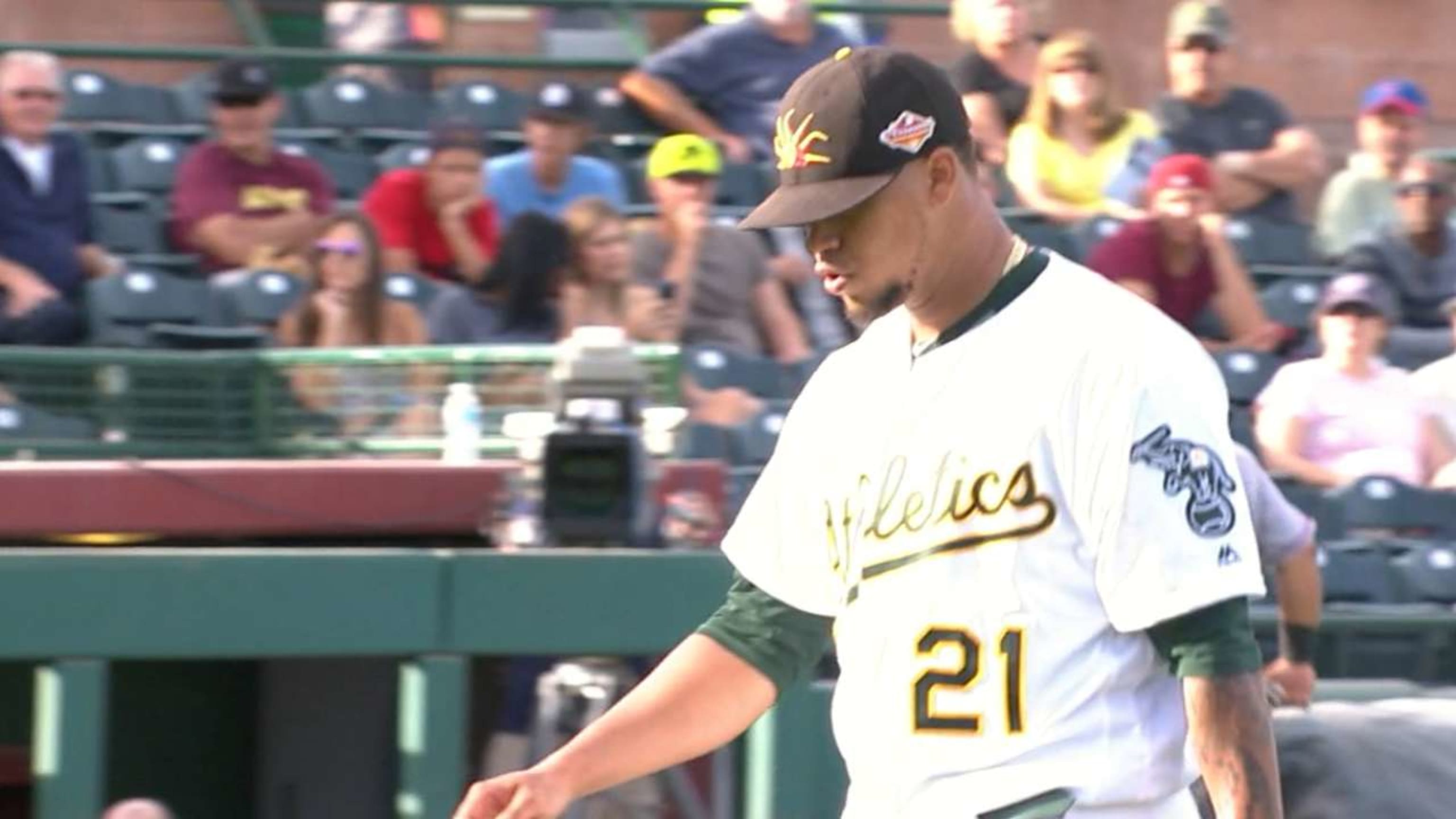 Montas' five strikeouts
