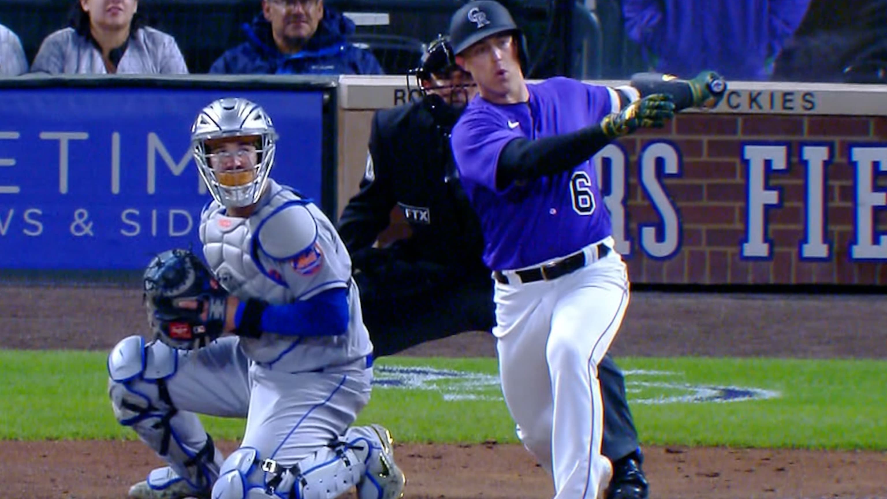 Colorado Rockies catcher Brian Serven (6) in the second inning of