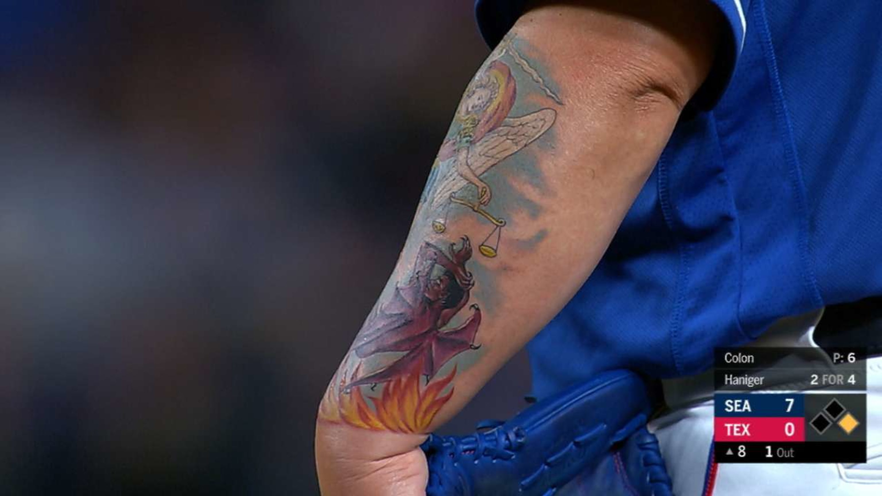Bartolo Colon unveiled a dramatic new tattoo that takes up basically his  entire left arm 