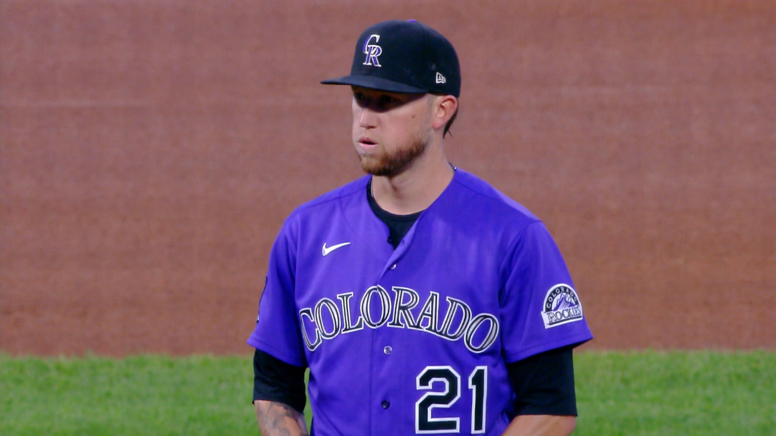 Colorado Rockies outfielder Raimel Tapia (7) during game against