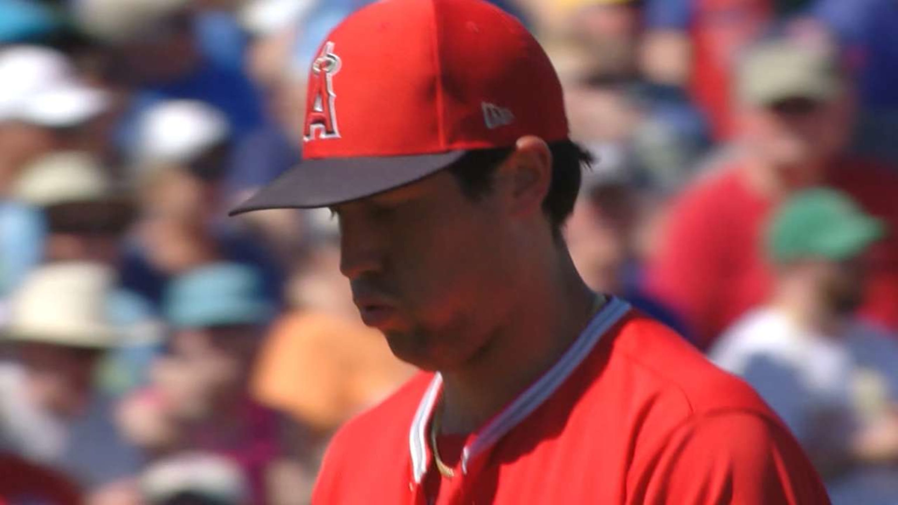 Skaggs K's Schwarber swinging