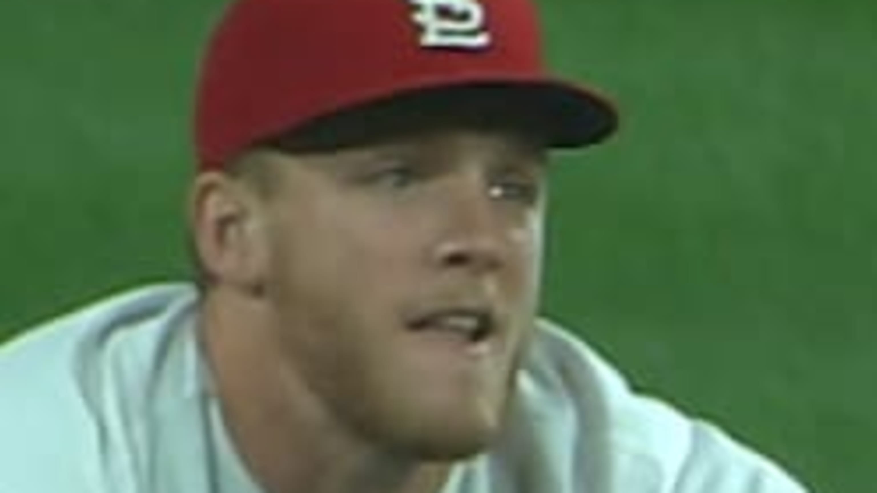 September 5, 2021: St. Louis Cardinals center fielder Harrison Bader #48  breaks his bat on a double during MLB baseball game between the St. Louis  Cardinals and the Milwaukee Brewers at American