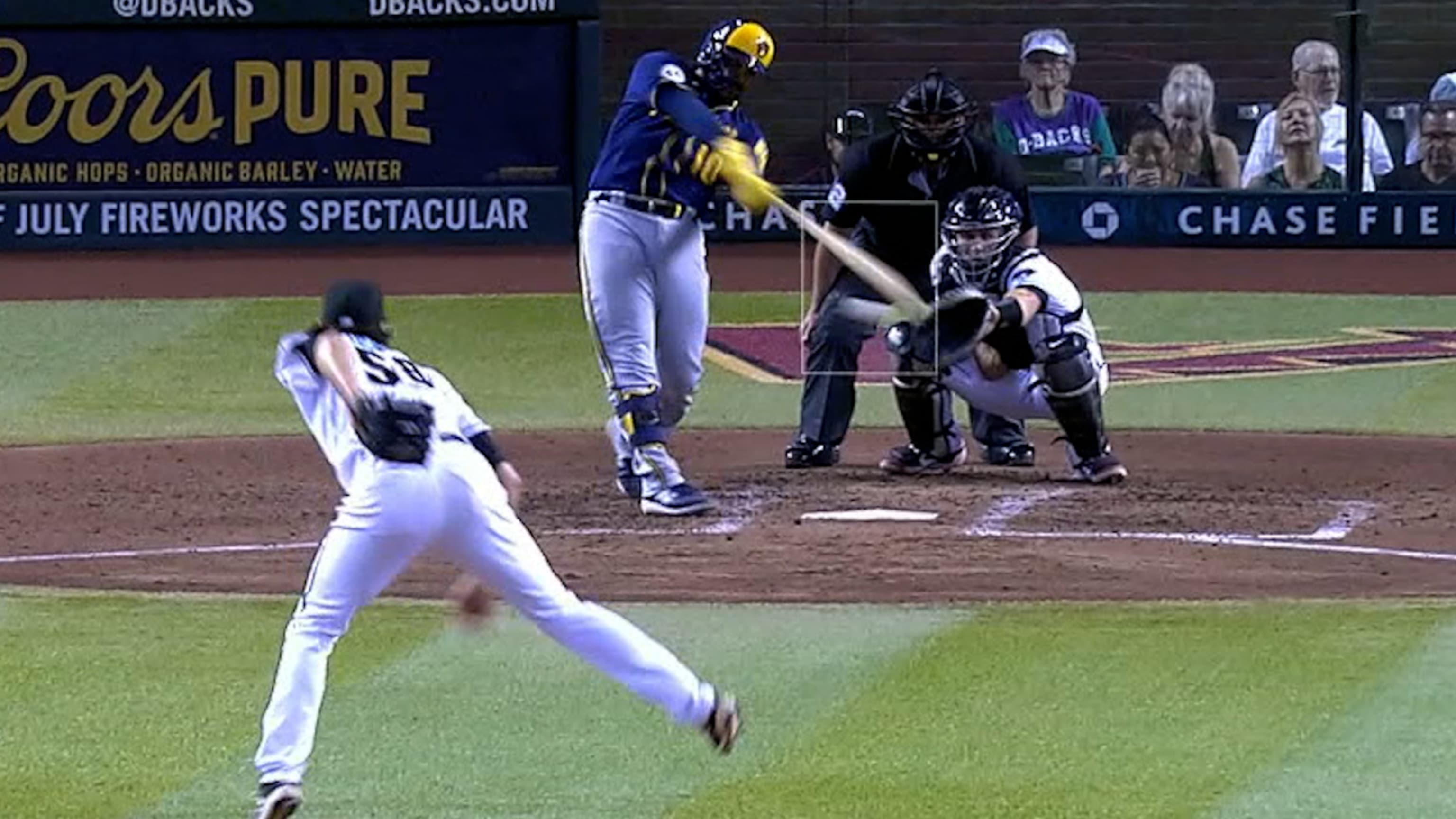 Vogelbach somehow hobbles home, Brewers top Diamondbacks 5-0