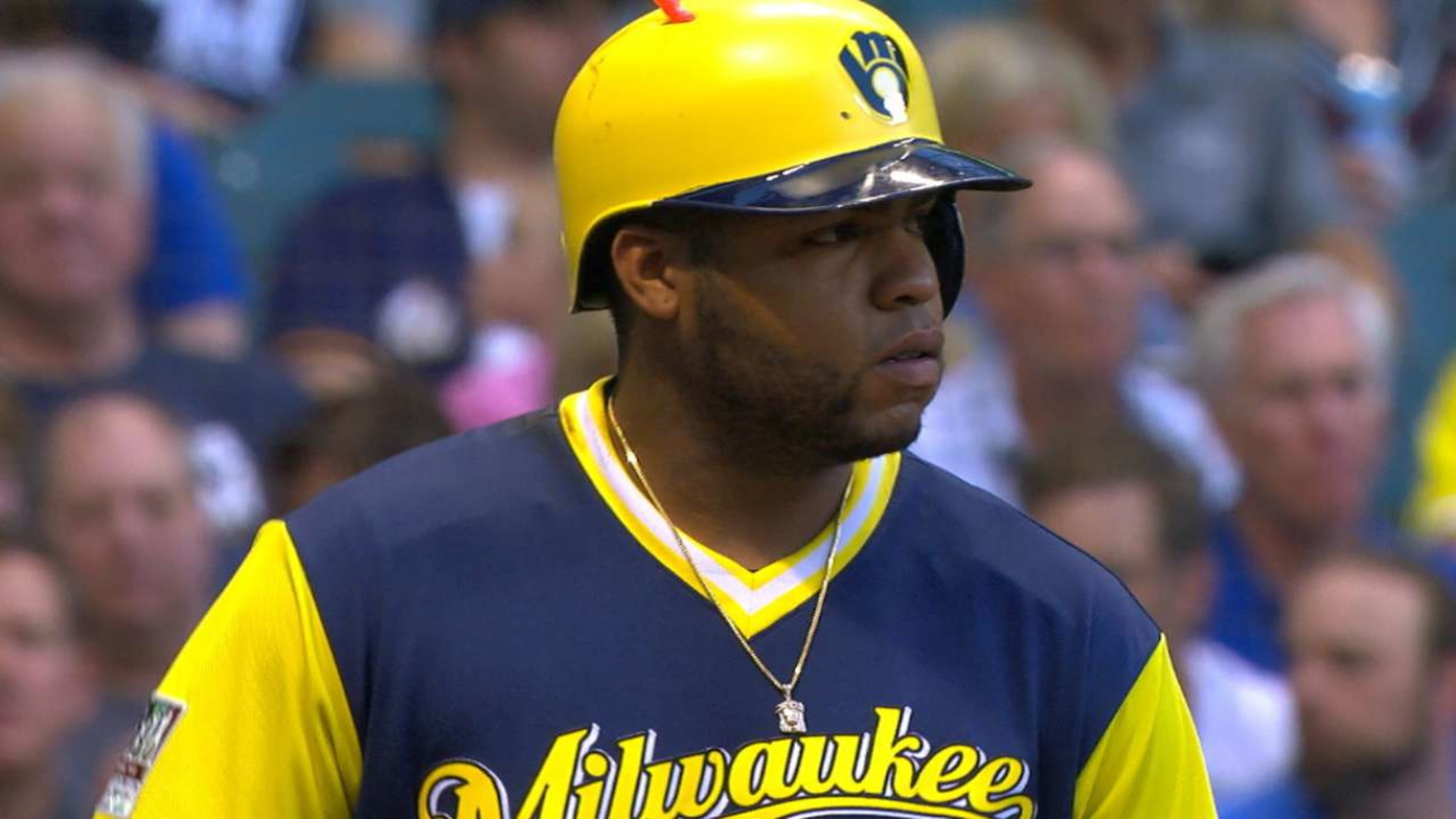 Orlando Arcia placed candy in Jesus Aguilar's helmet and Aguilar had no  idea