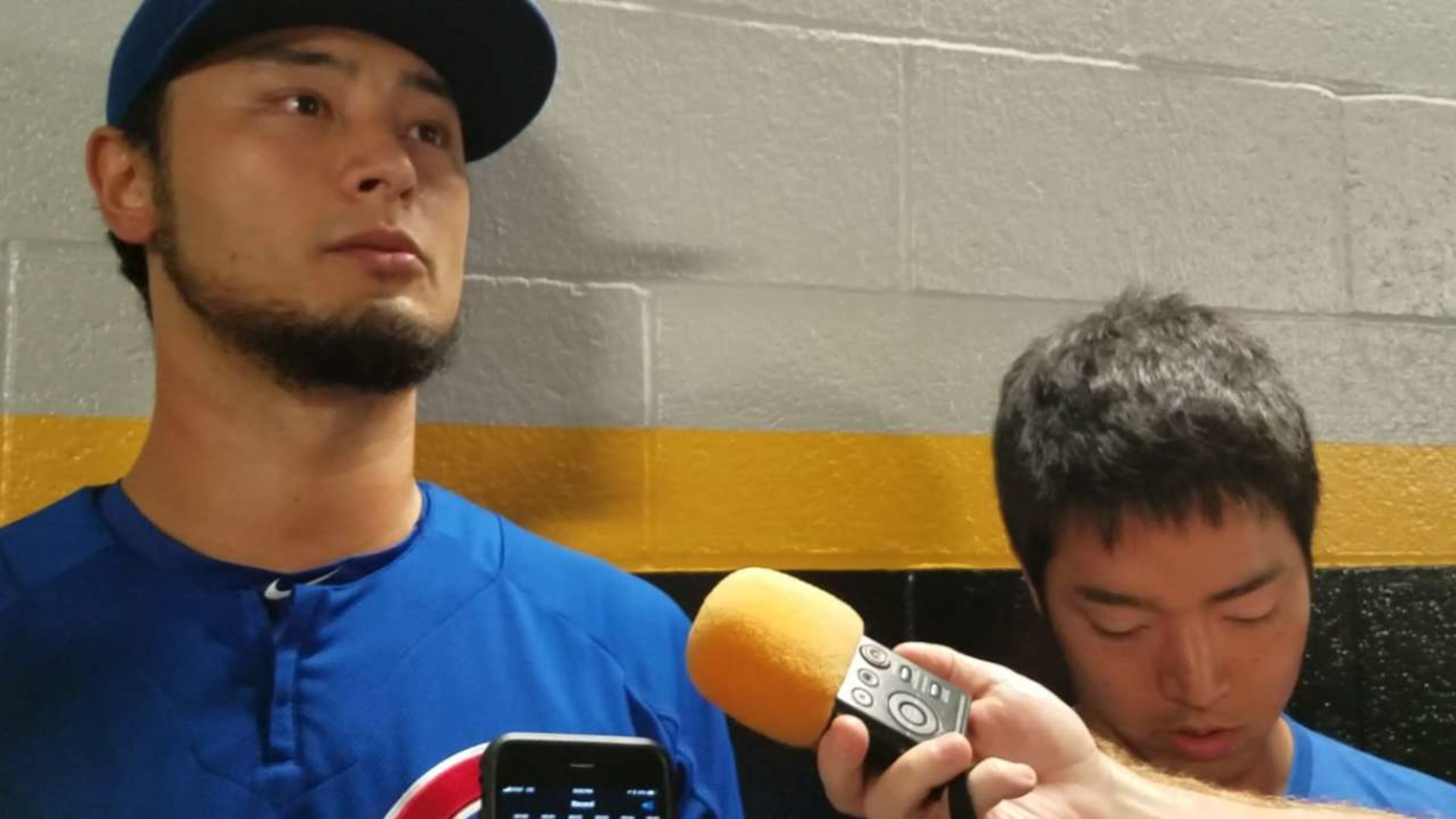 Darvish on pain-free BP session