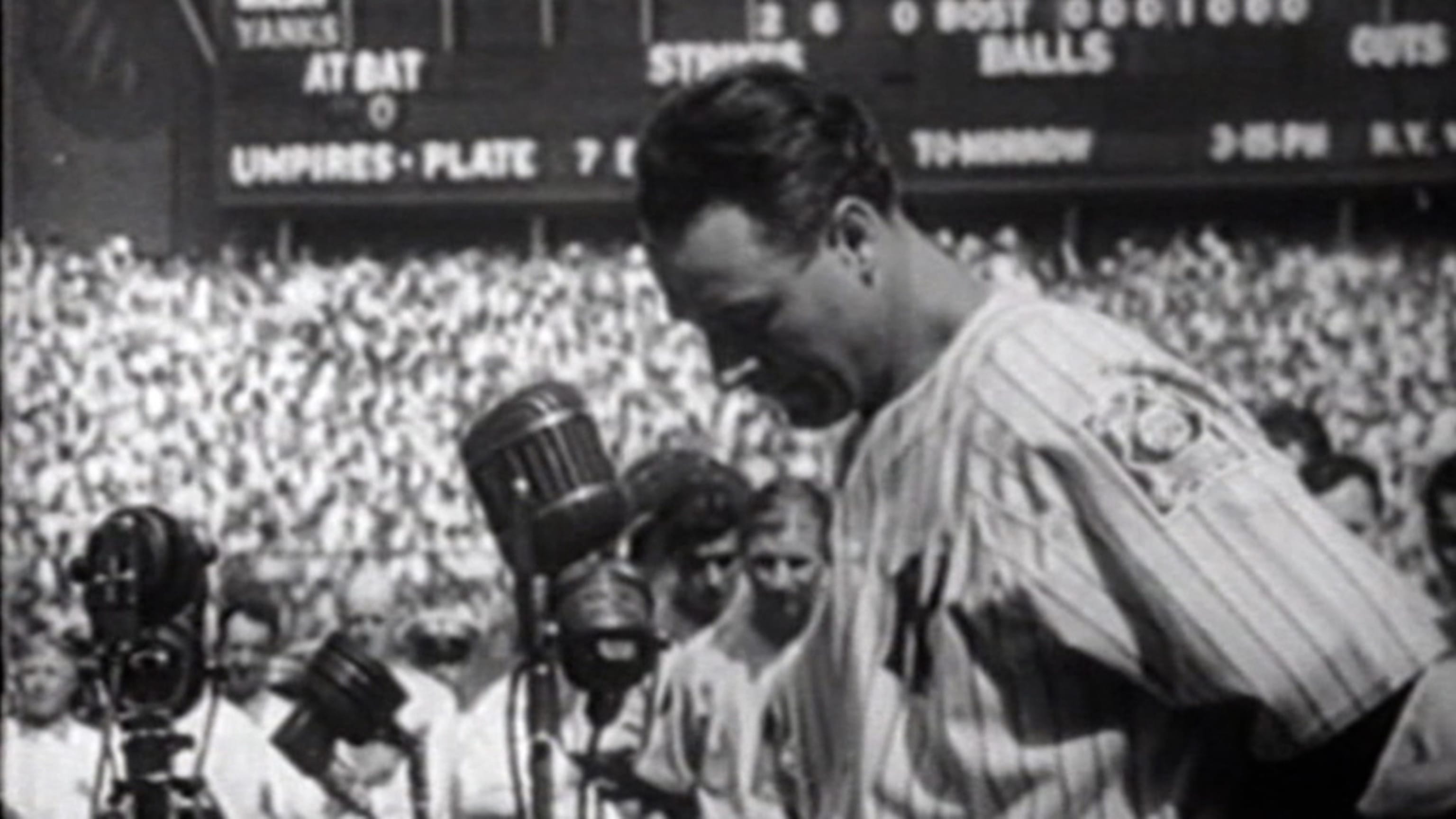 Watch MLB players recite Lou Gehrig's iconic 'luckiest man' speech