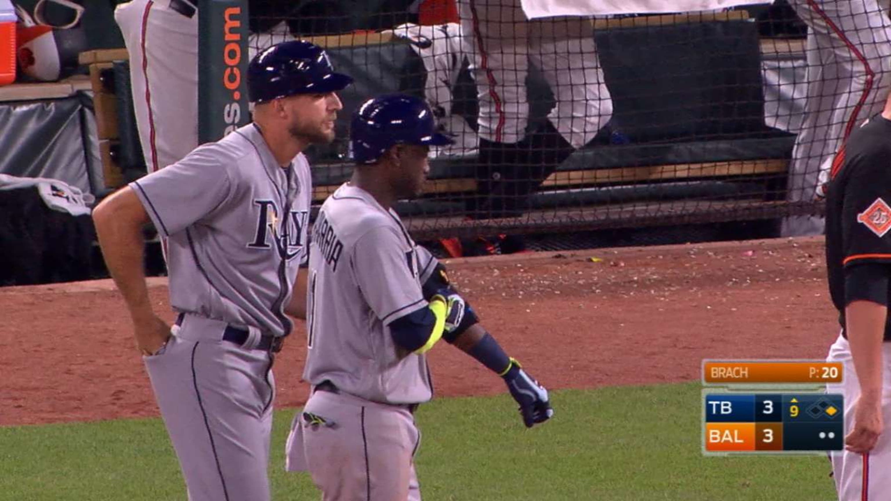 Rays tie game in strange fashion