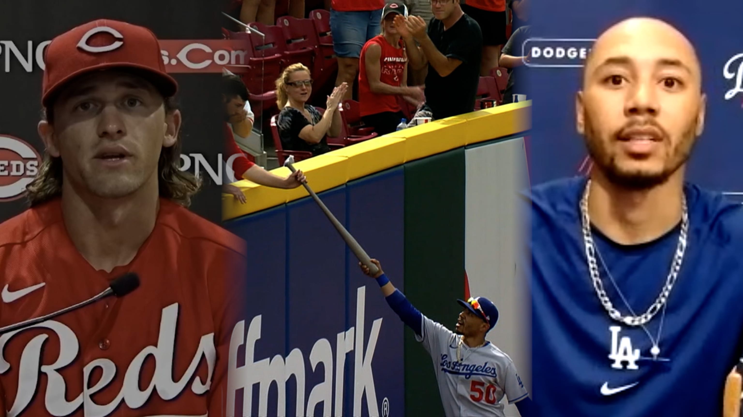 Mookie Betts trades bat to get TJ Friedl's first home run ball