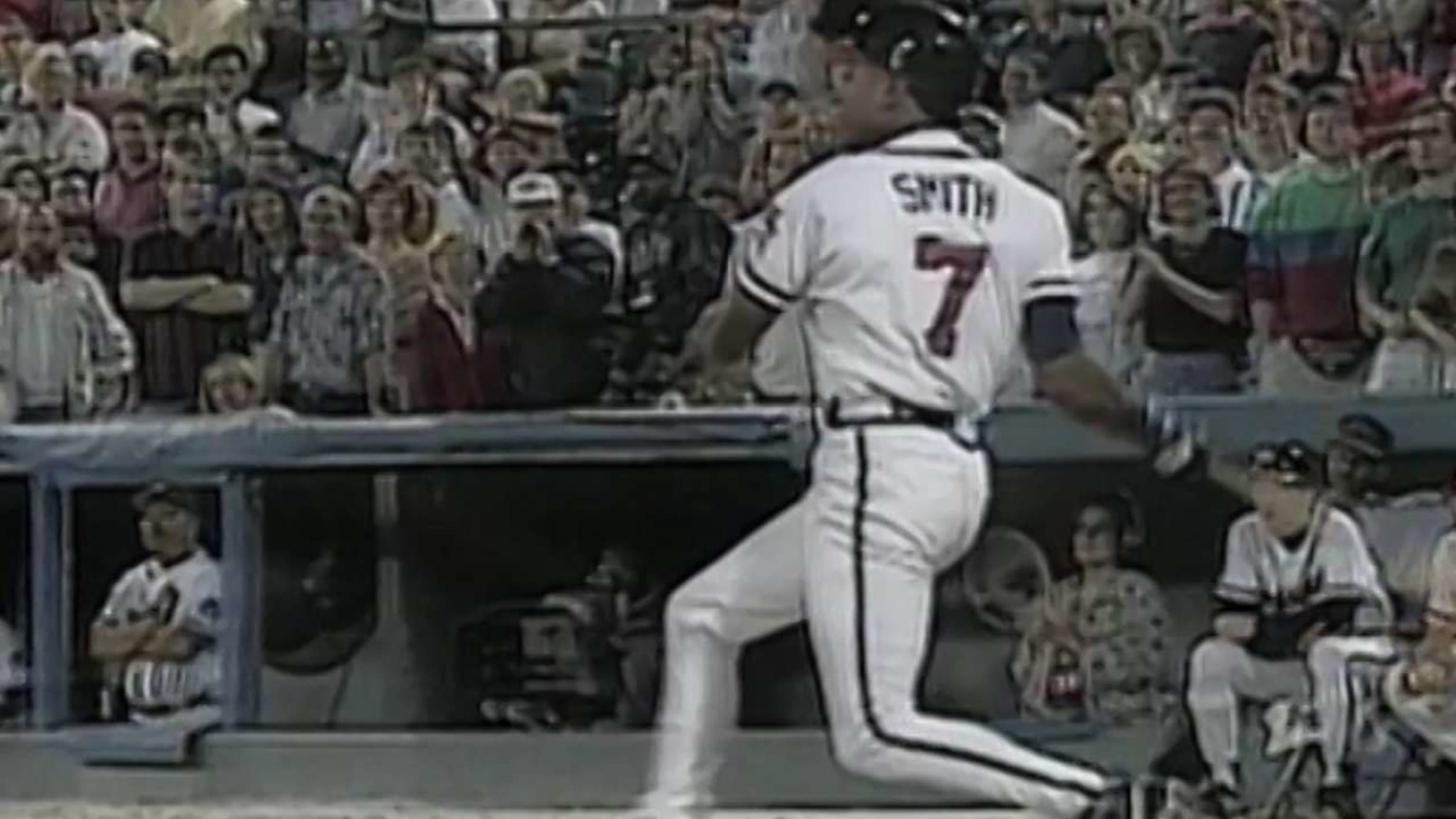 1995 WS Gm2: Chipper collects his first hit in the World Series 