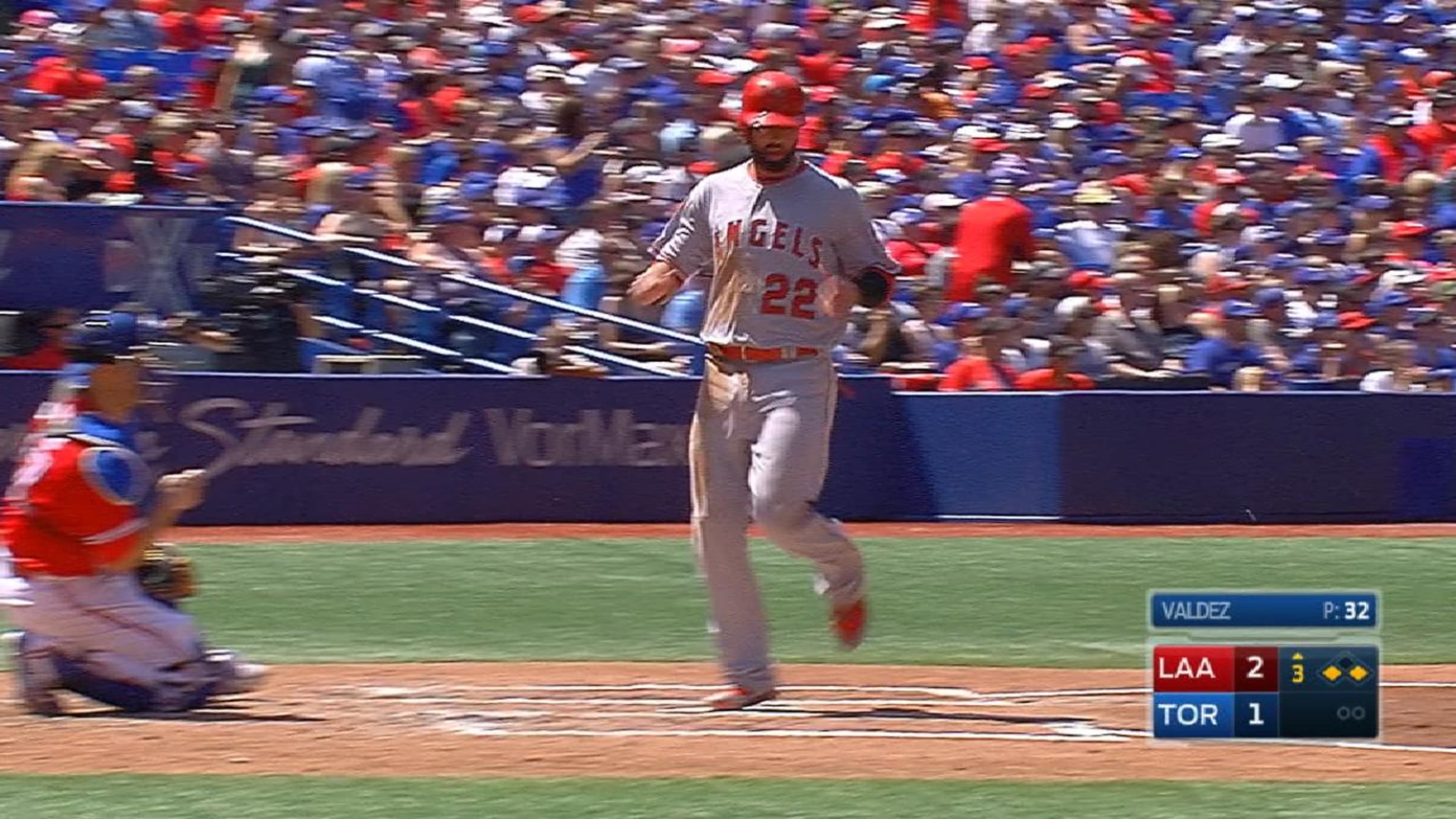 Angels' five-run inning