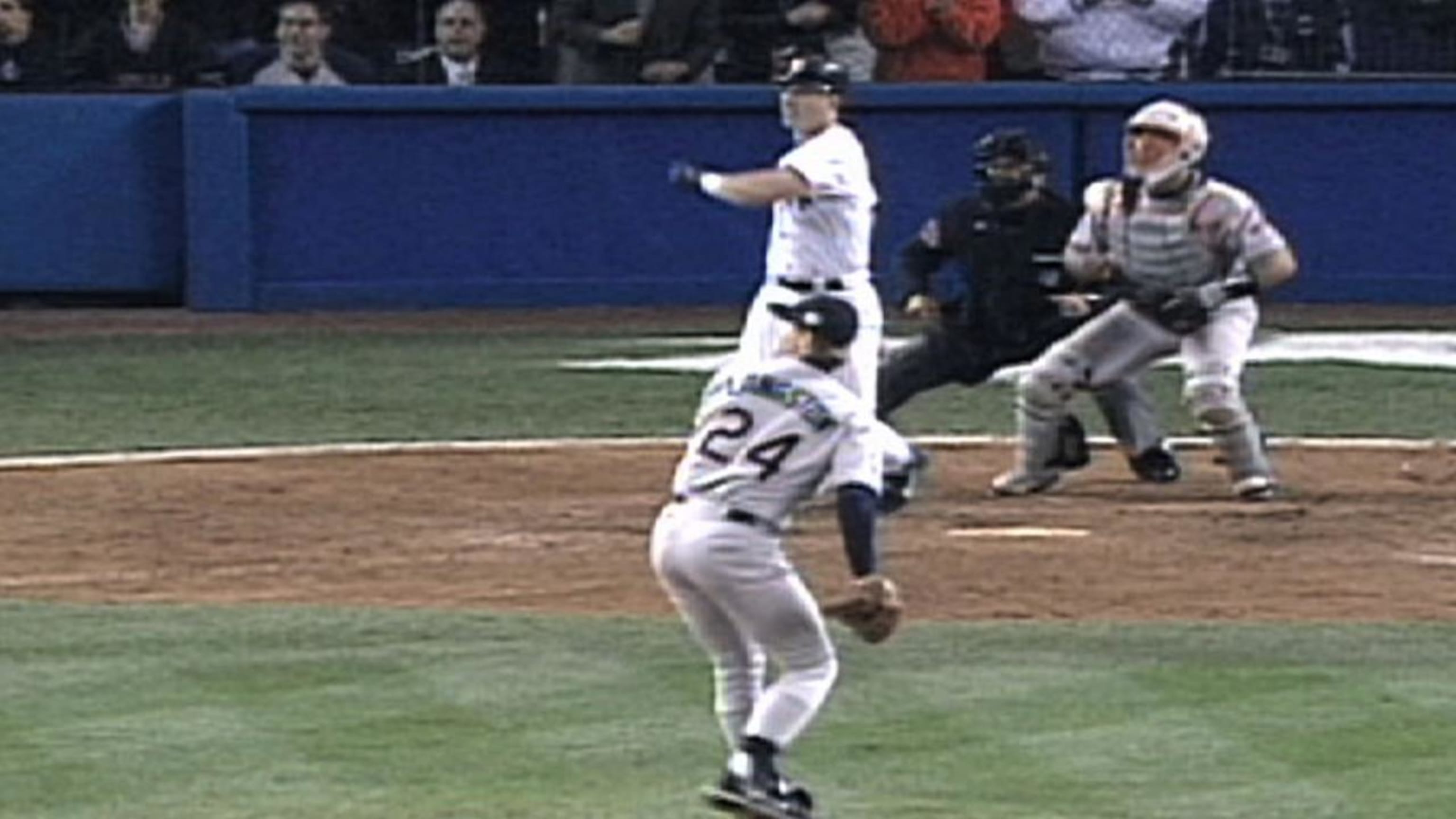 Derek Jeter at Yankees Old-Timers' Day with 1998 World Series champs