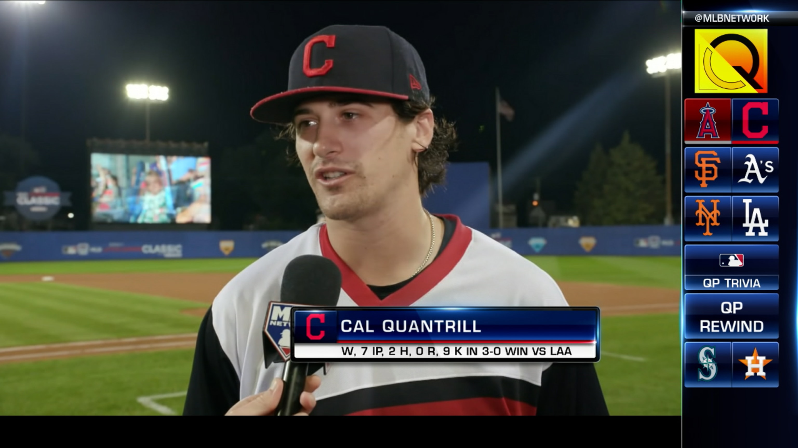 Quantrill, Indians beat Angels 3-0 in Little League Classic