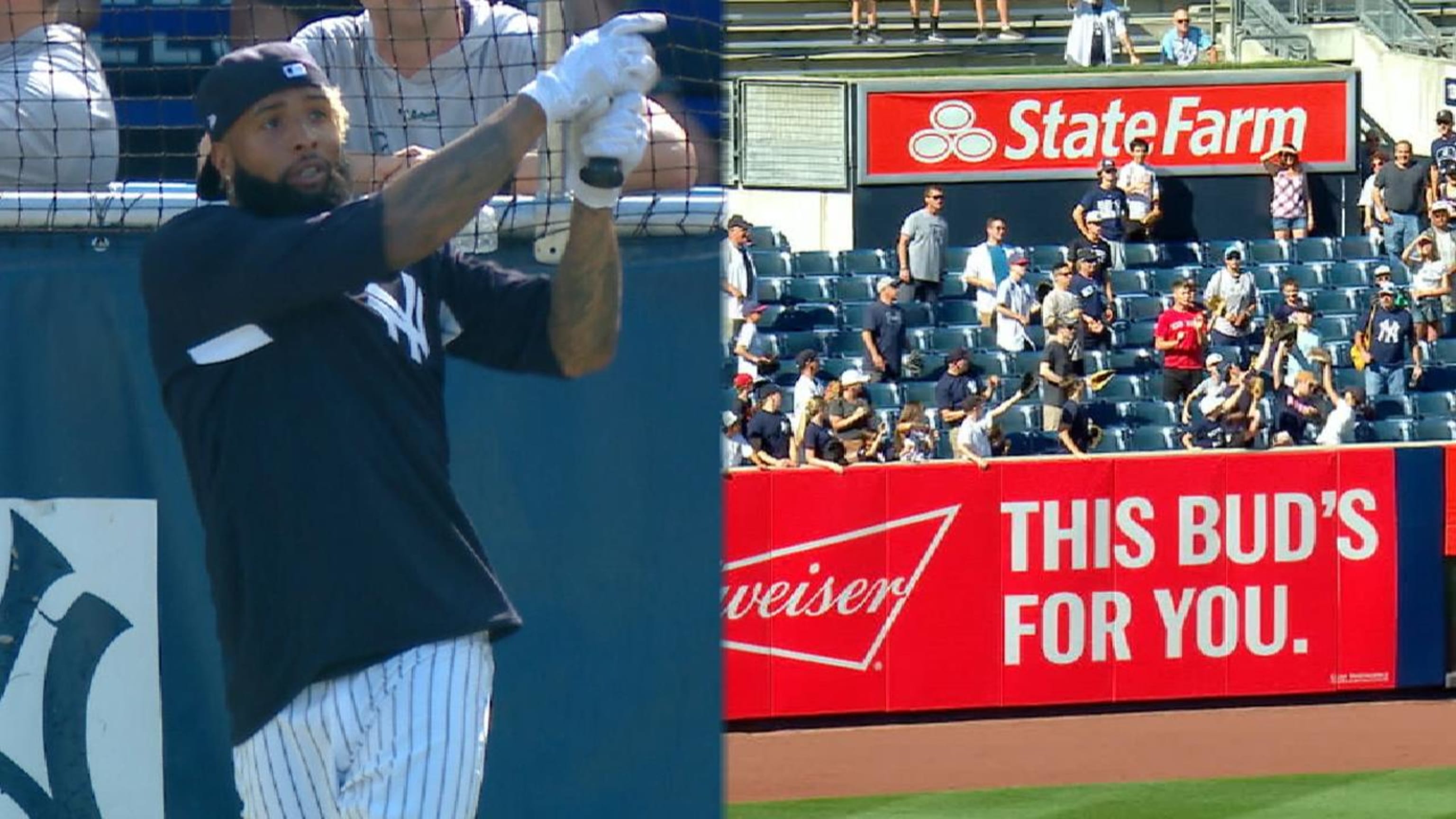 Odell Beckham Jr. hit batting practice homer at Yankee Stadium