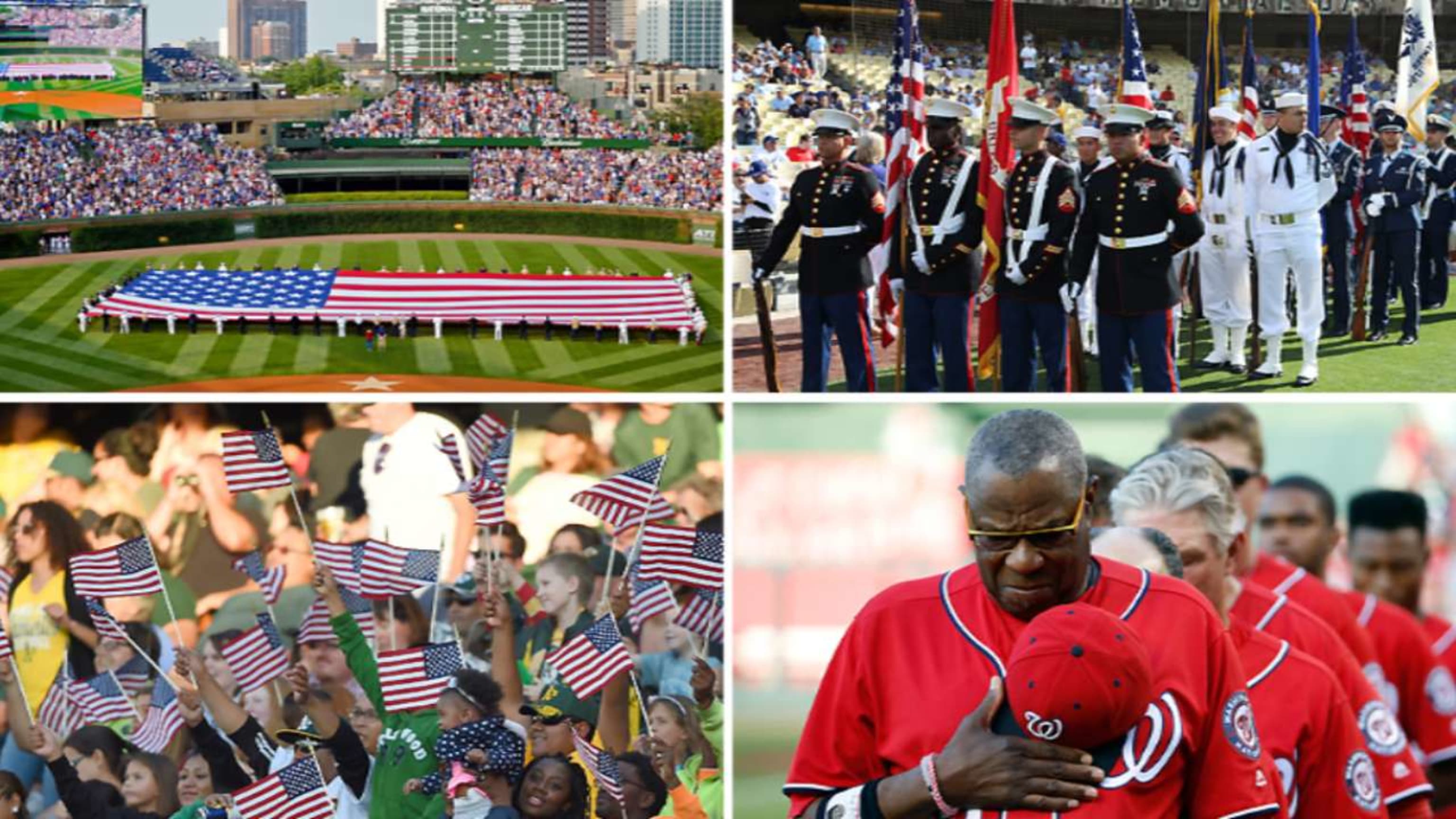 MLB honors veterans at ballparks across the nation