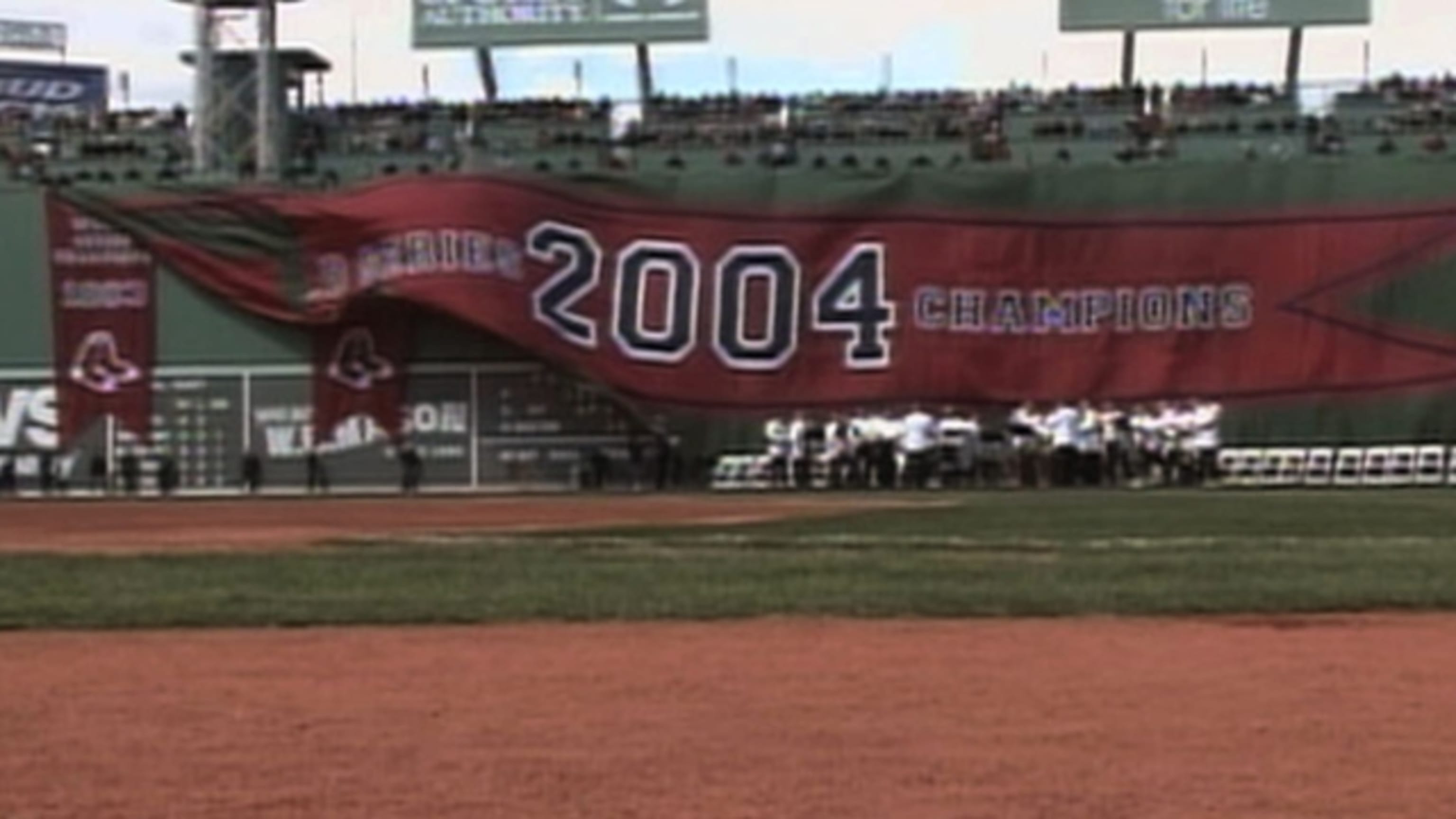 Boston Red Sox World Series Champions Banners Black and White Ph T