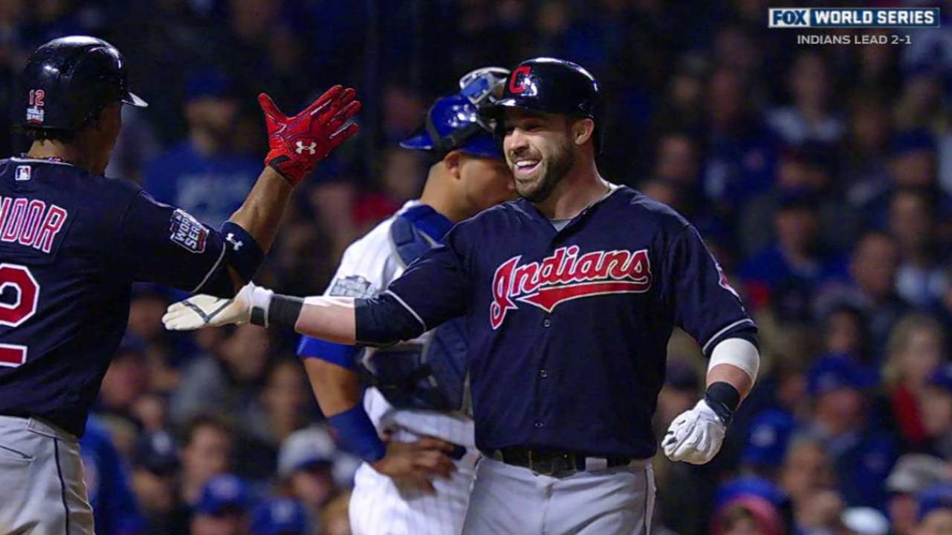 Jason Kipnis received a hero's welcome after hitting a three-run blast in  Game 4