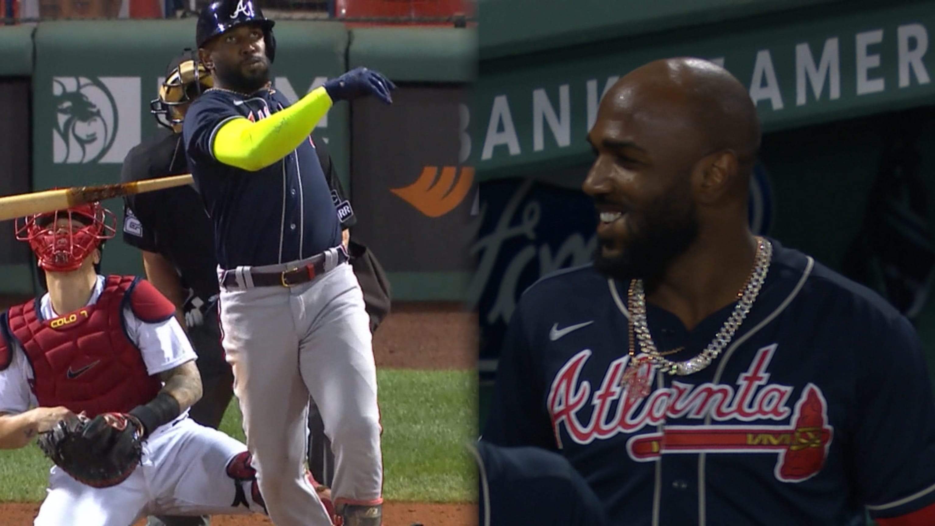 Ozuna se vuela la cerca 3 veces