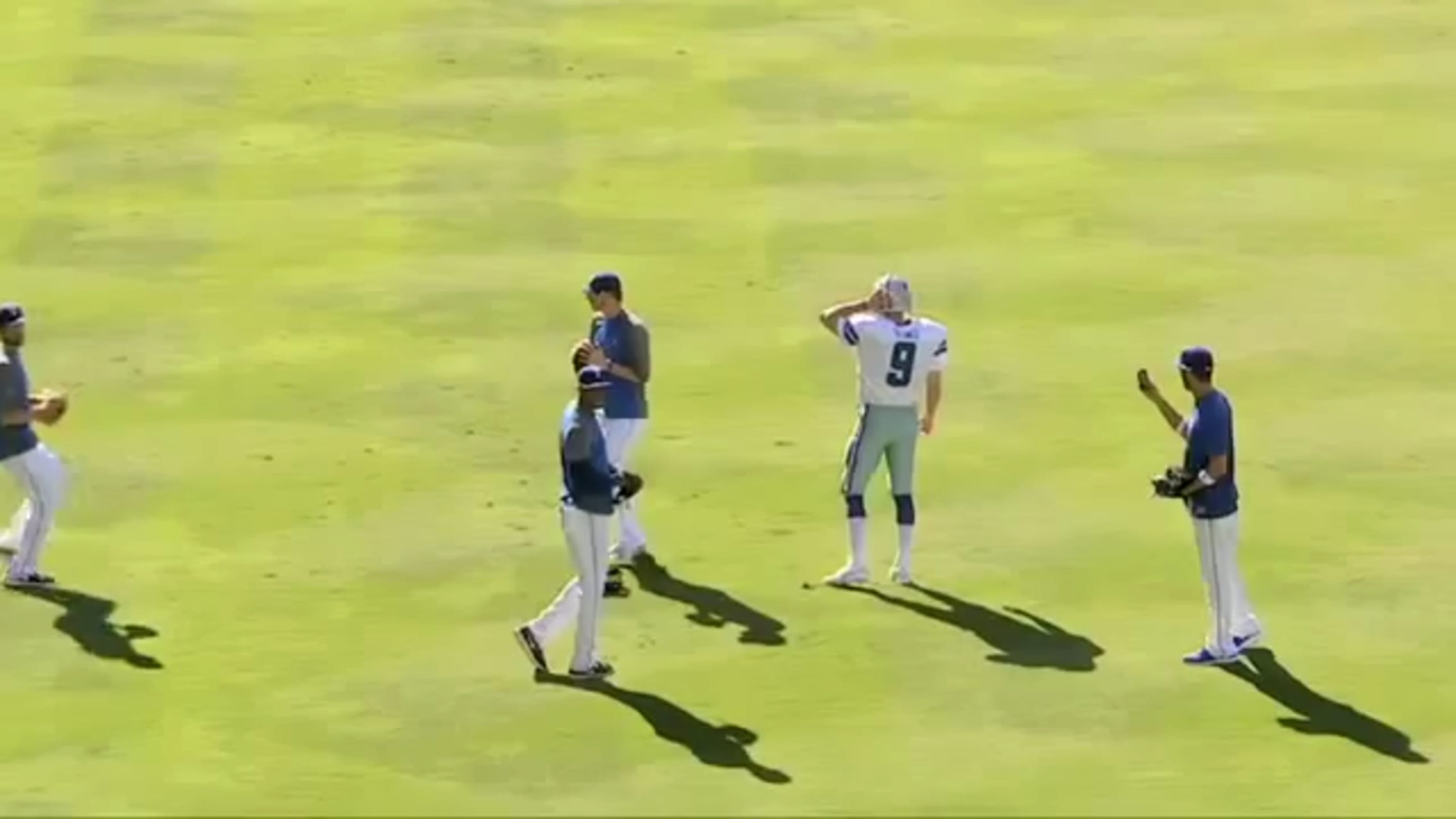 Joe Nathan Impersonates Tony Romo