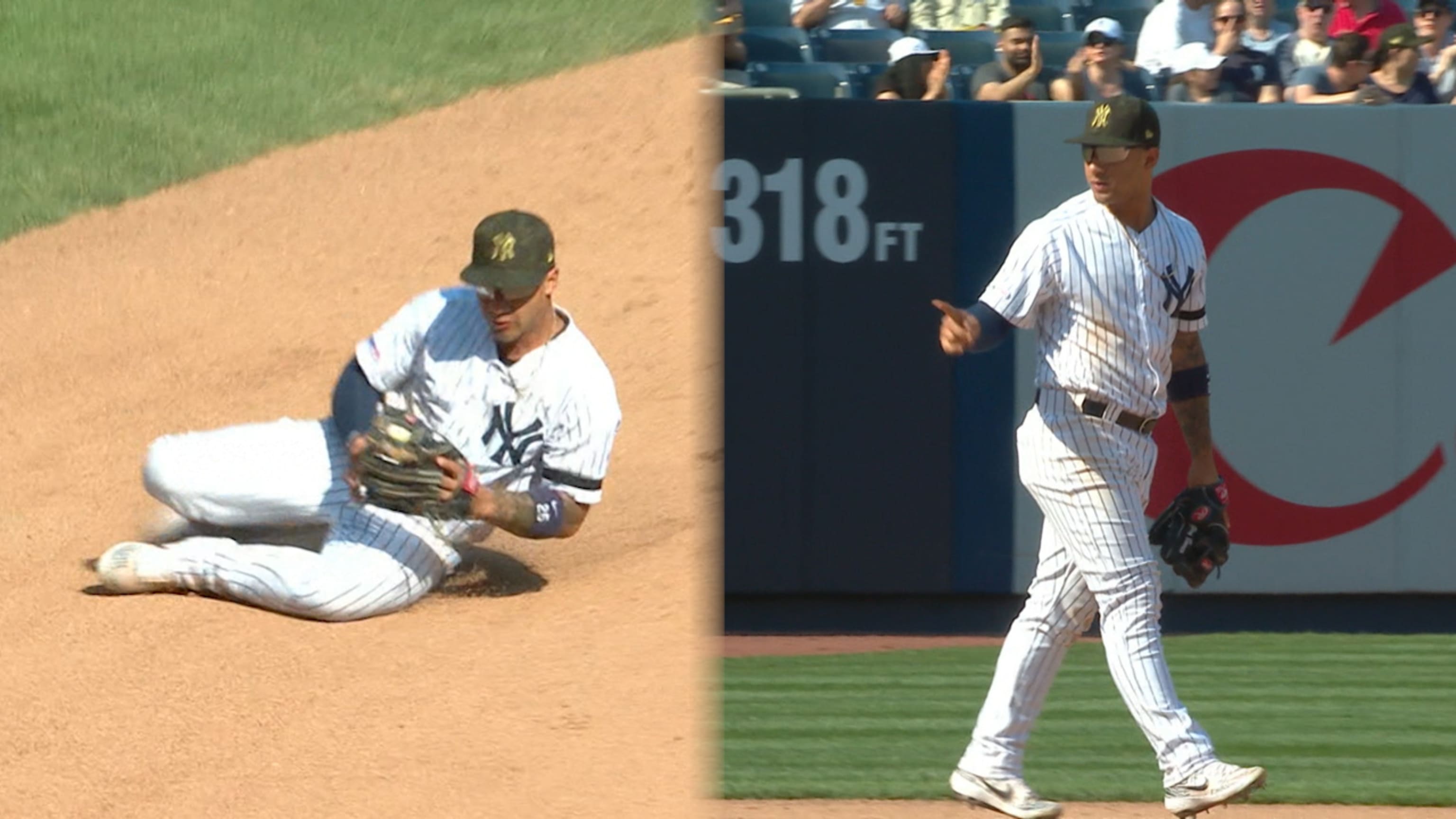 Torres realiza gran jugada para completar un out