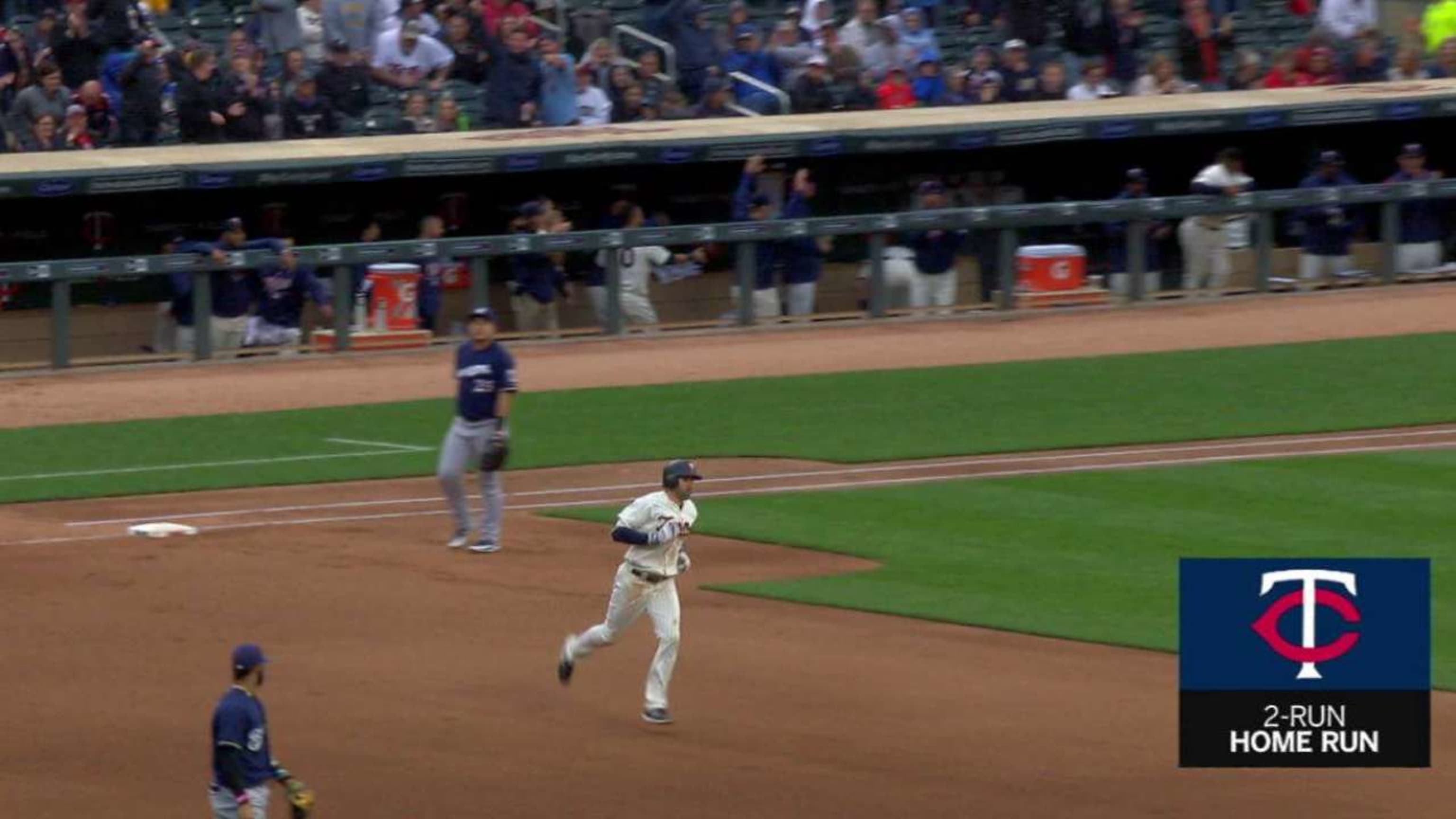 Cave homers for first MLB hit