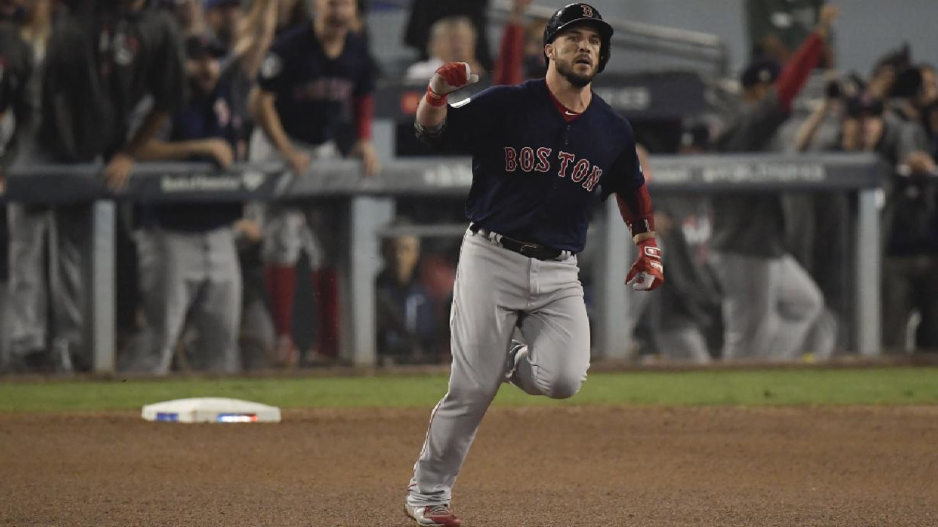 Red Sox Pearce 2018 World Series Jersey