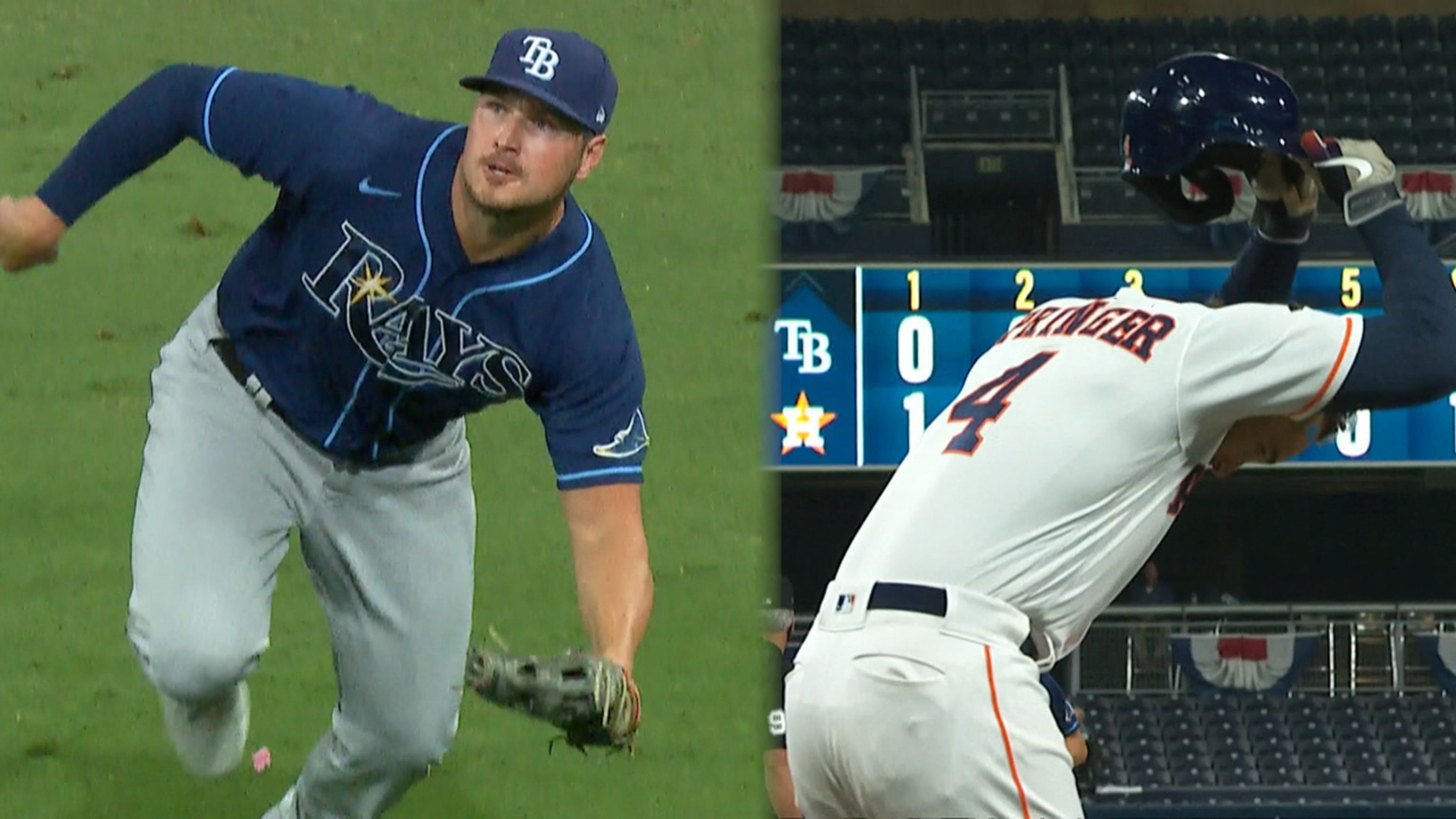 Fildeo espectacular de Renfroe