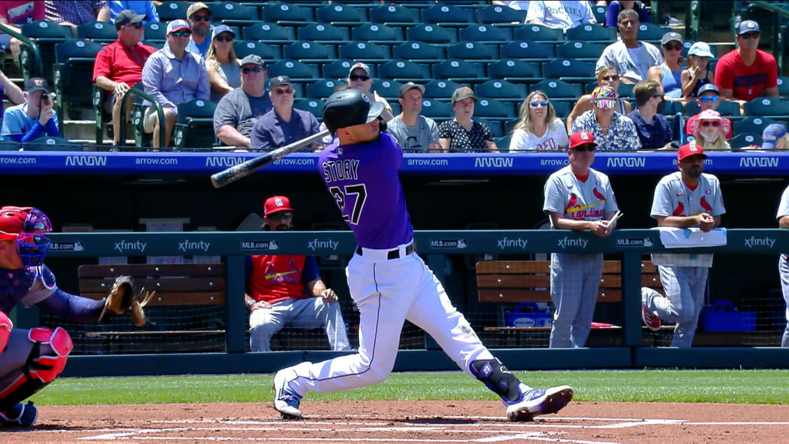 Jonrón solitario de Trevor Story