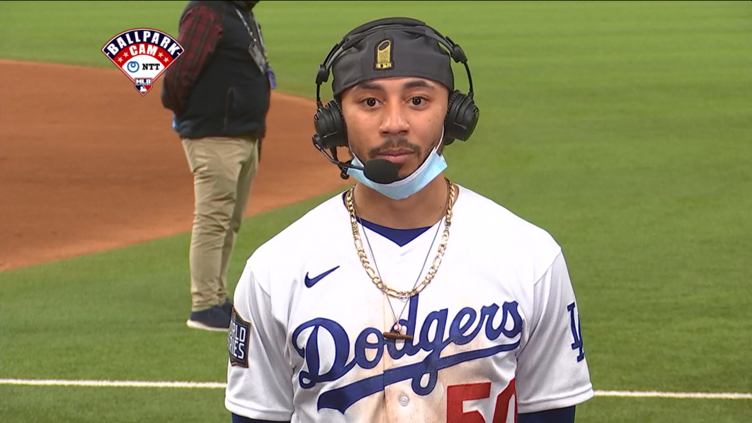 Mookie Betts Signed Dodgers Jersey with 2020 MLB World Series Logo