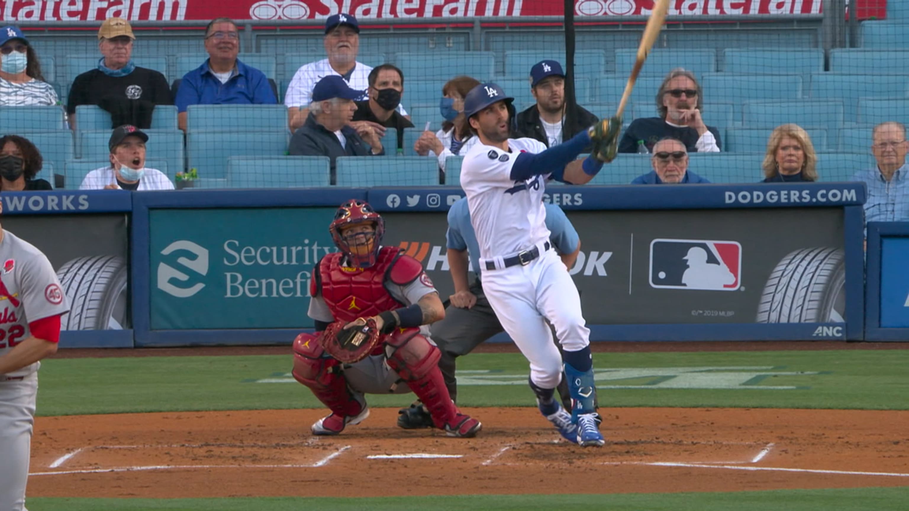 EPIC 14-pitch at-bat!! Dodgers' Chris Taylor gets 3-run double