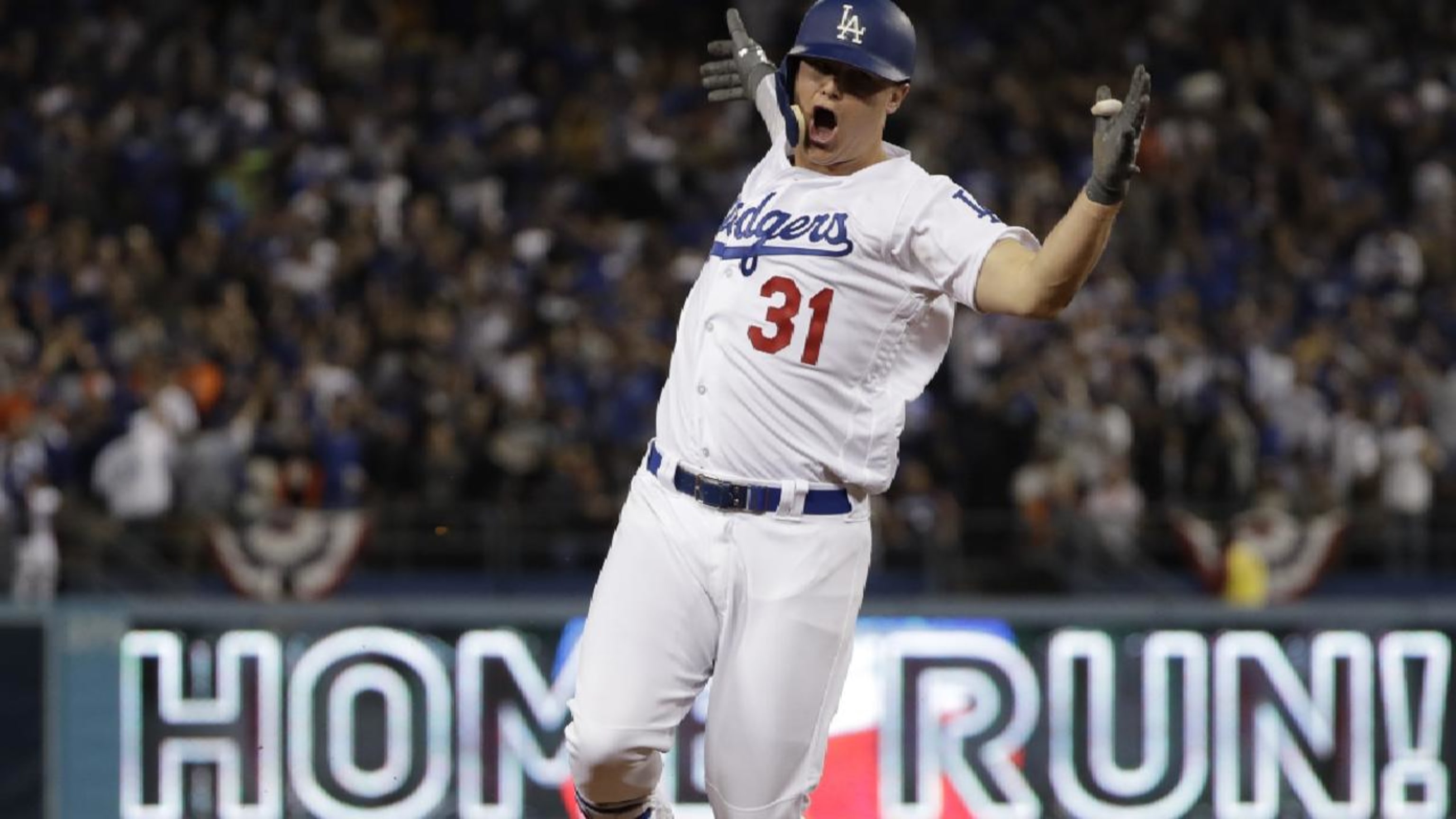 With bounce in his step, Los Angeles Dodgers' Joc Pederson turns