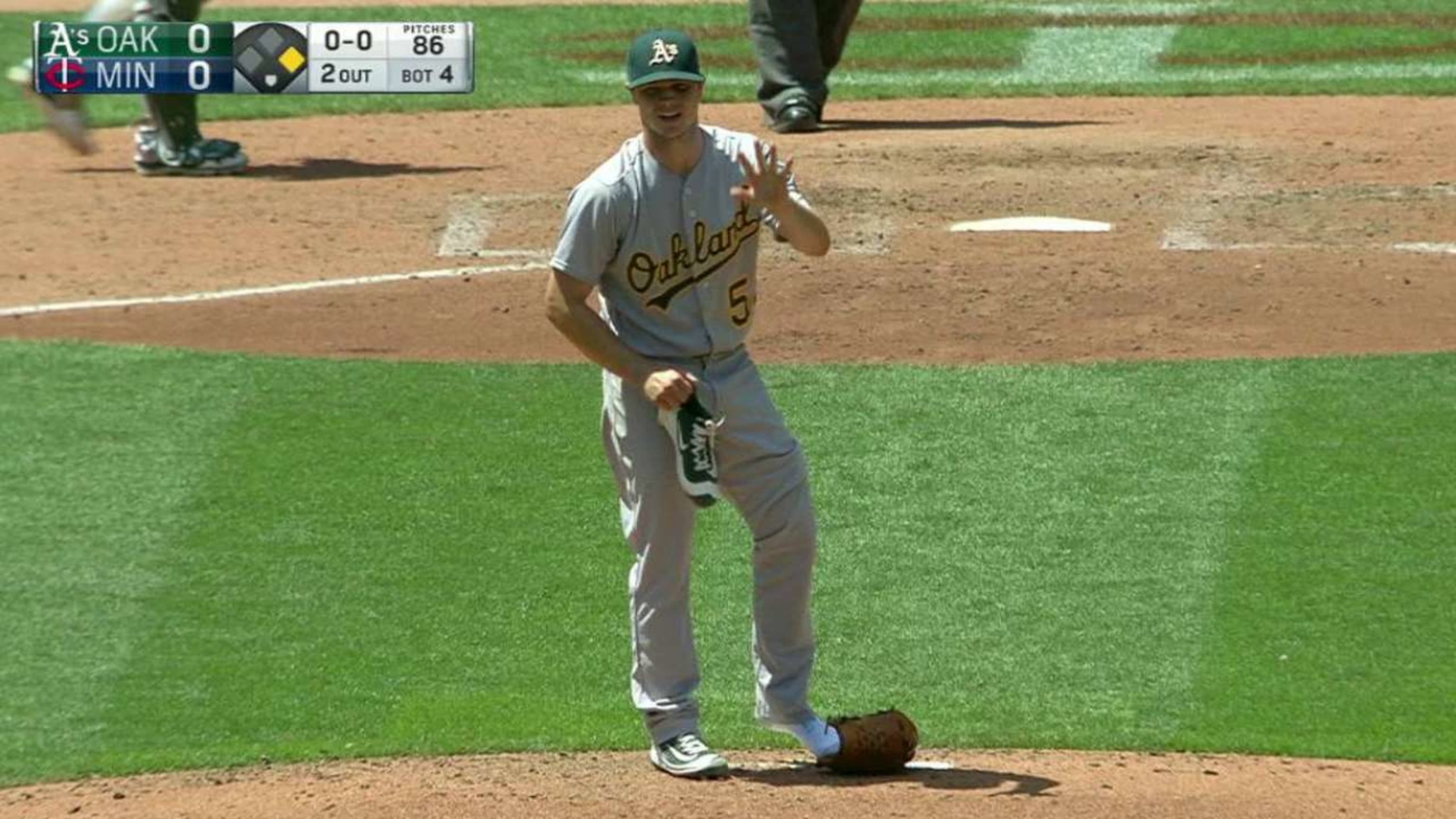 When Sonny Gray dashed to cover first base, his left cleat remained on the  pitching mound